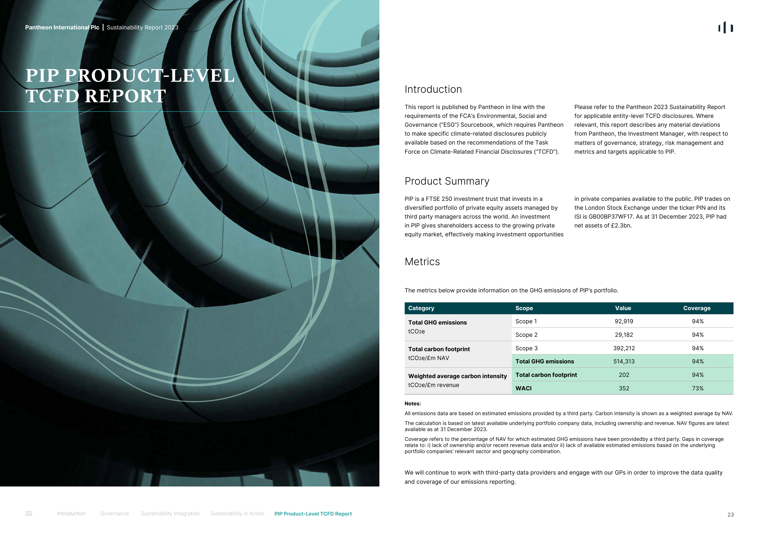 Emissions data extracted from page 12