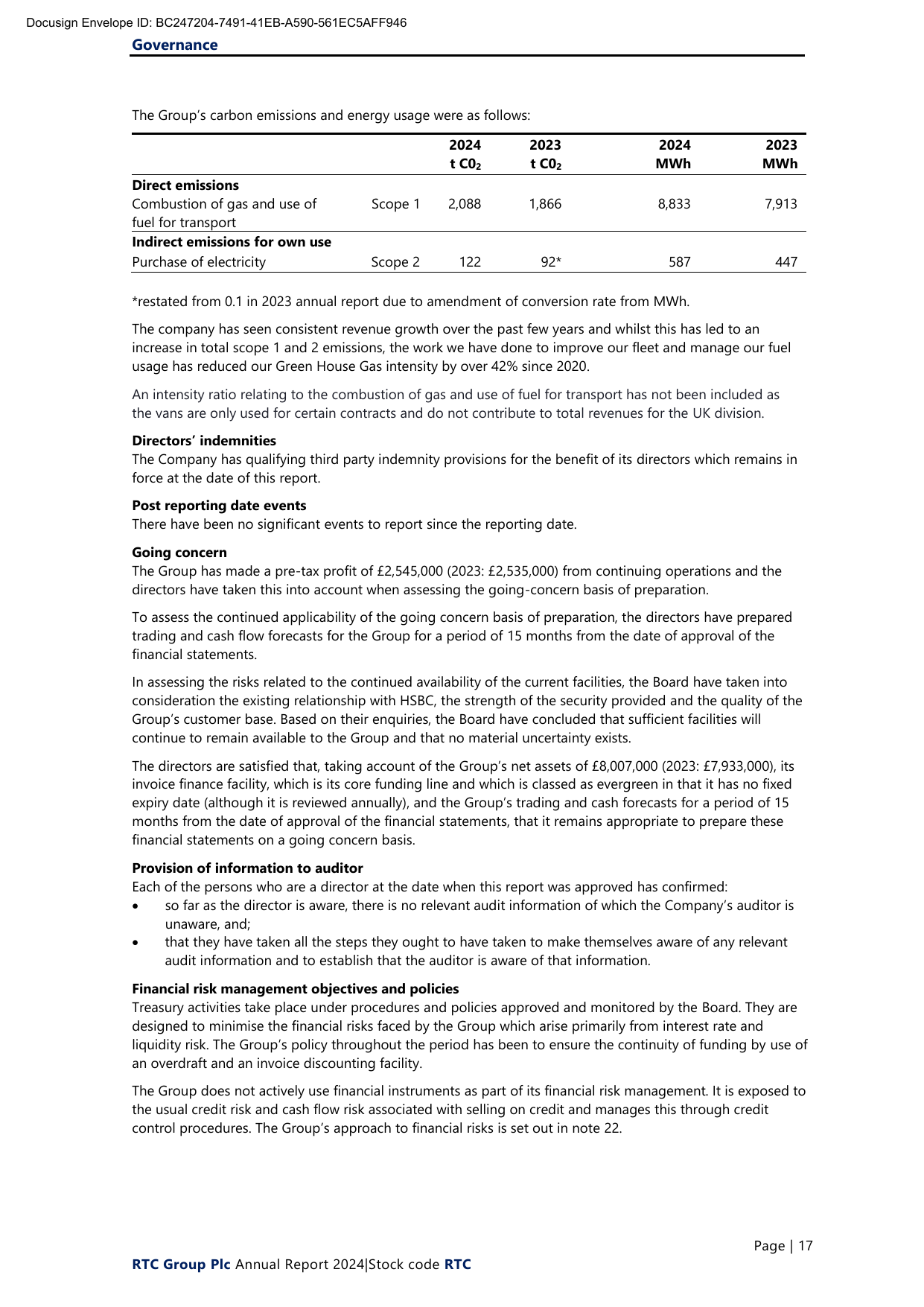 Emissions data extracted from page 19