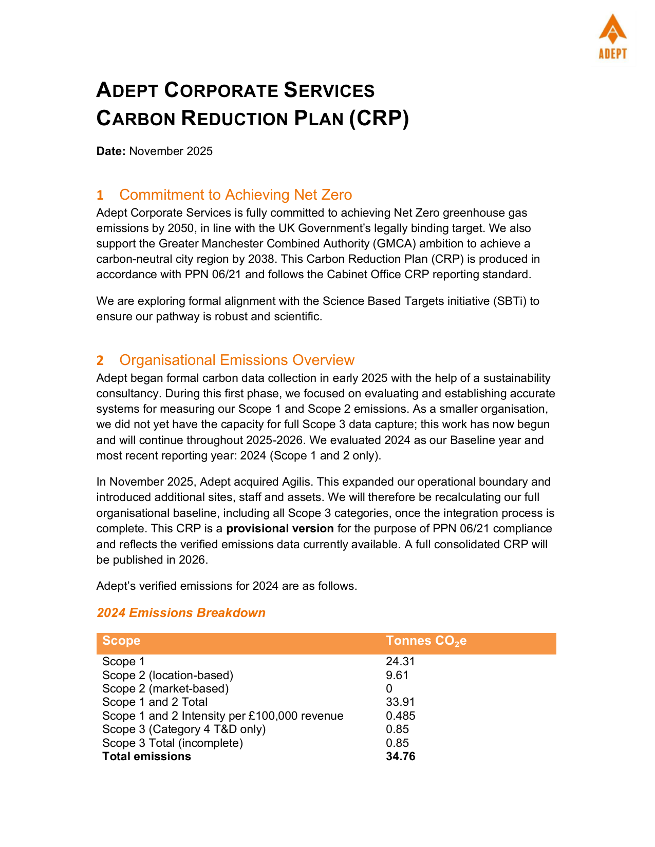 Emissions data extracted from page 1