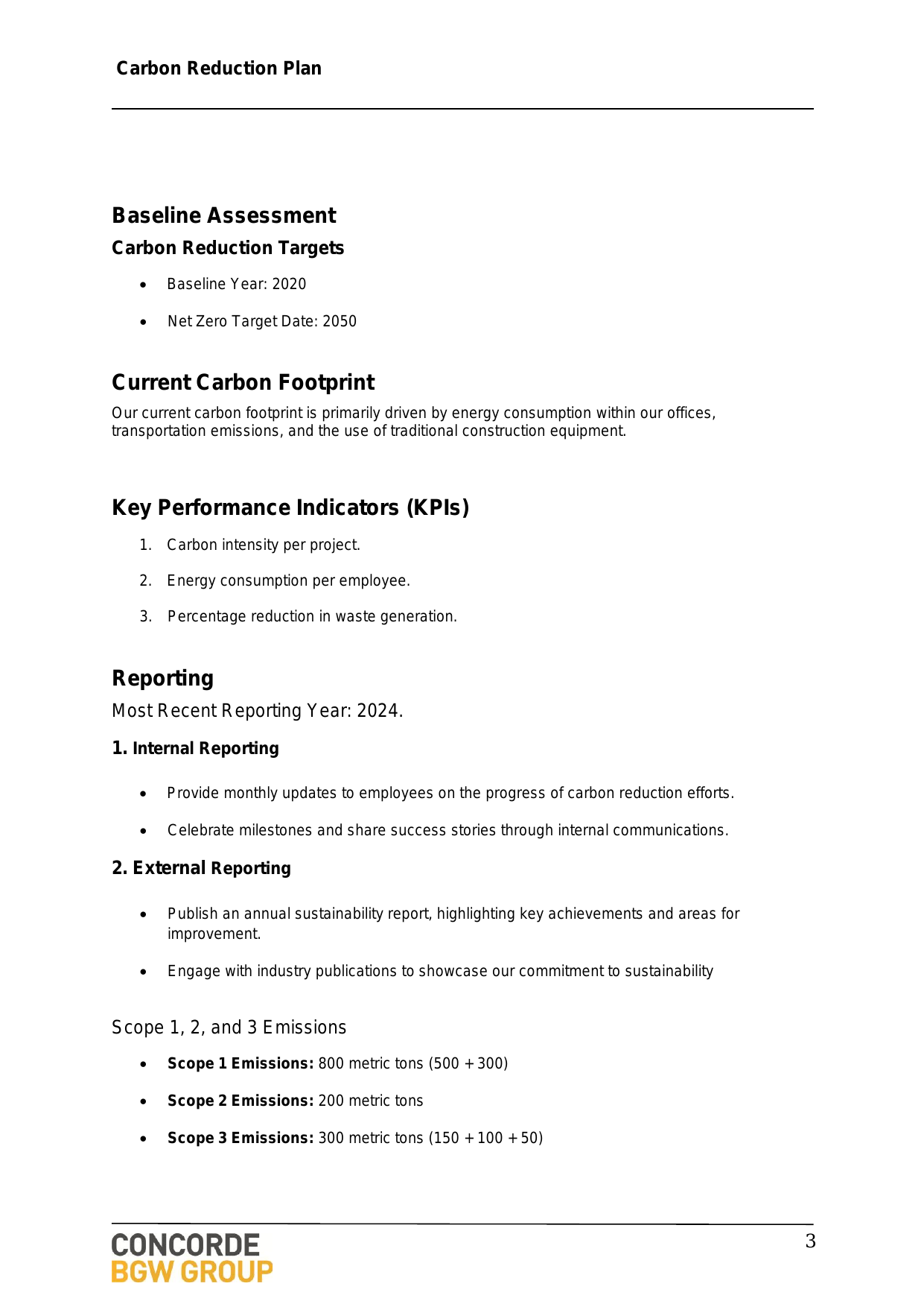 Emissions data extracted from page 3