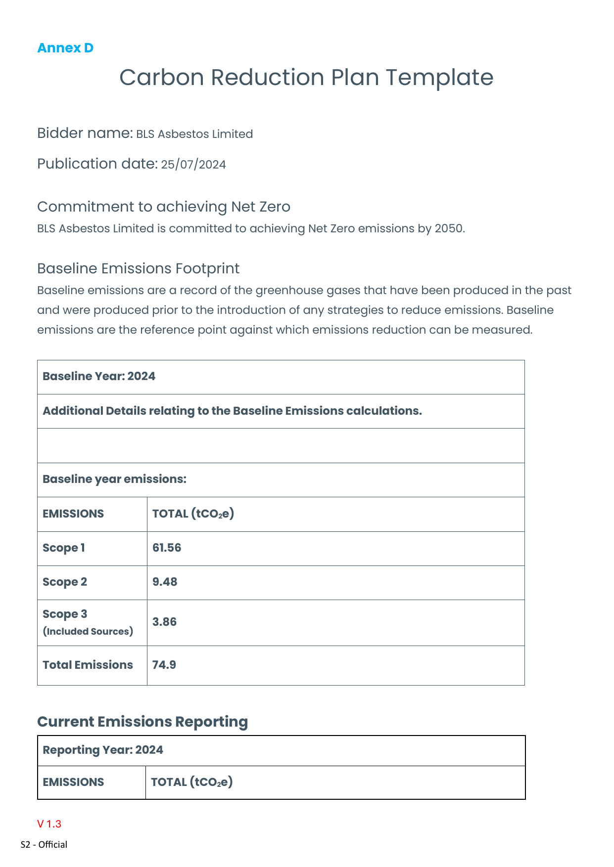 Emissions data extracted from page 5