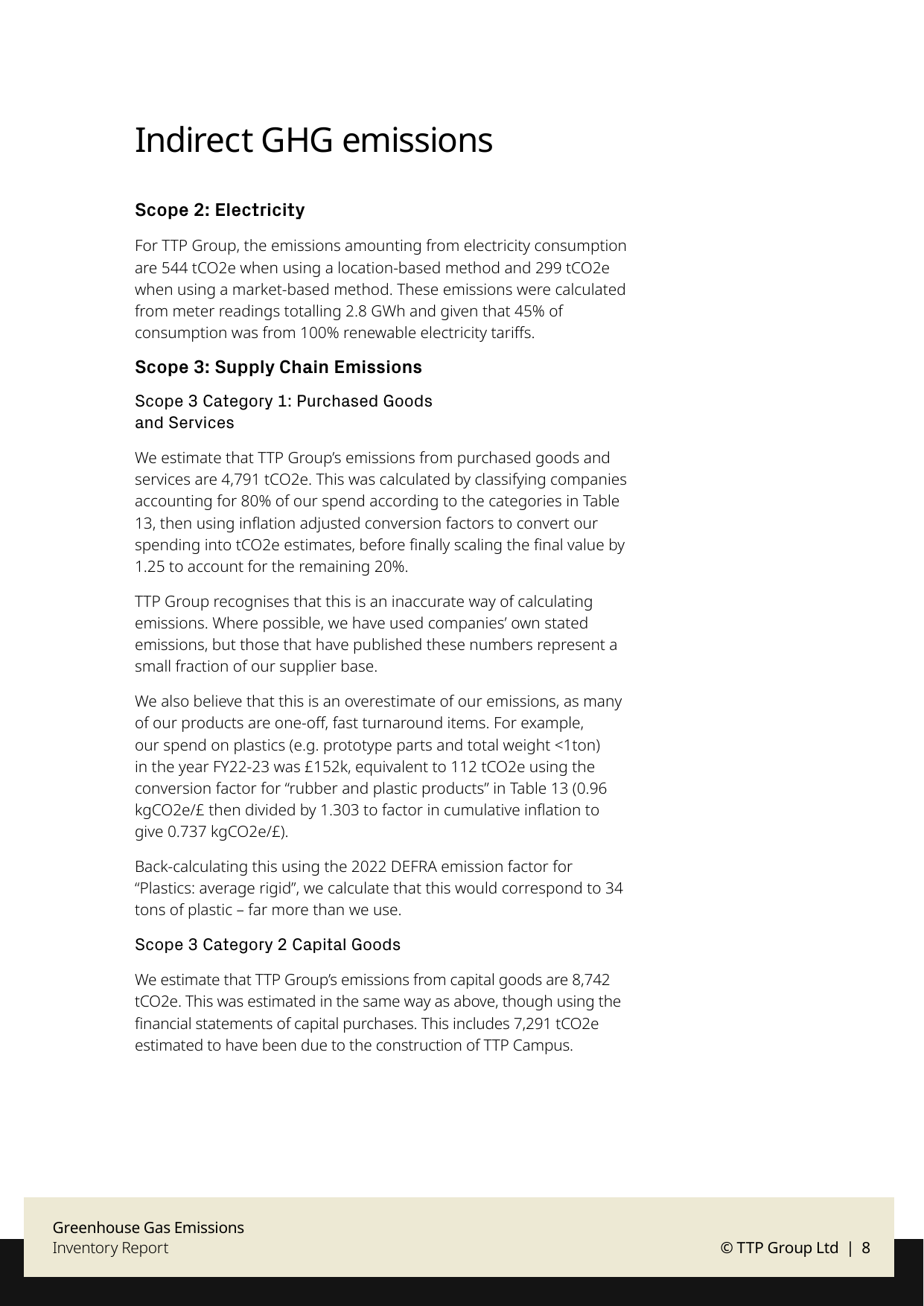 Emissions data extracted from page 8