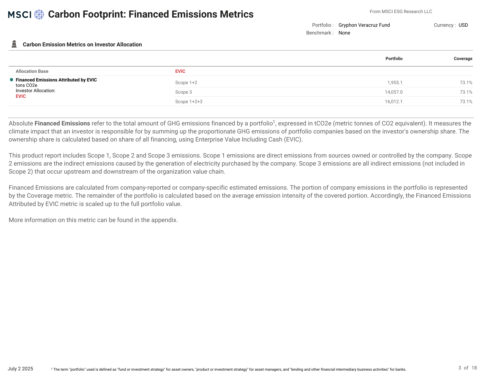 Emissions data extracted from page 3