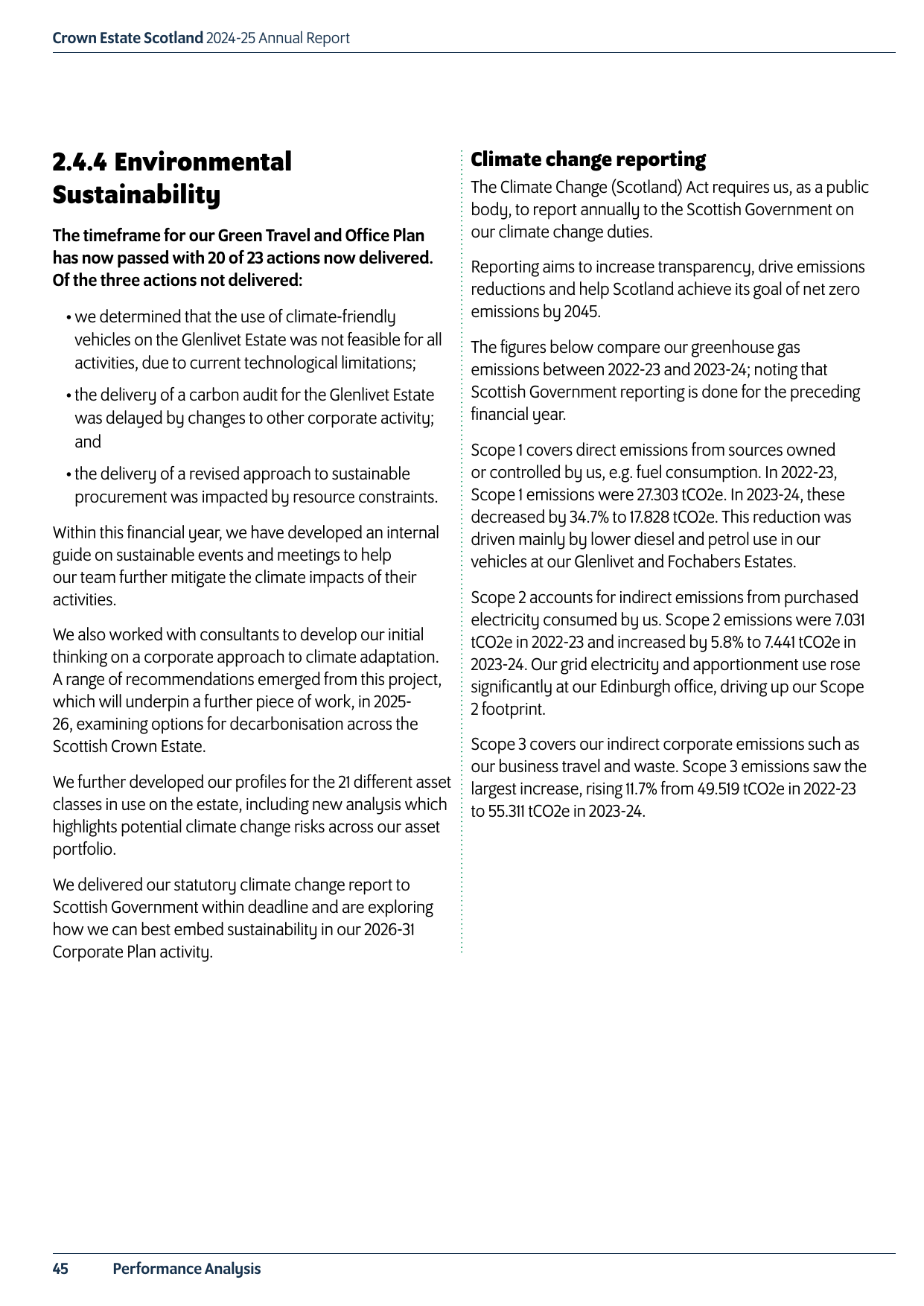 Emissions data extracted from page 45
