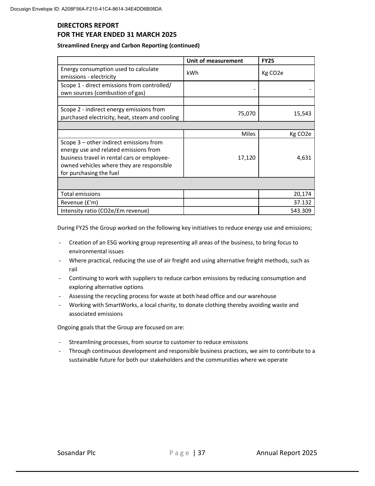 Emissions data extracted from page 38
