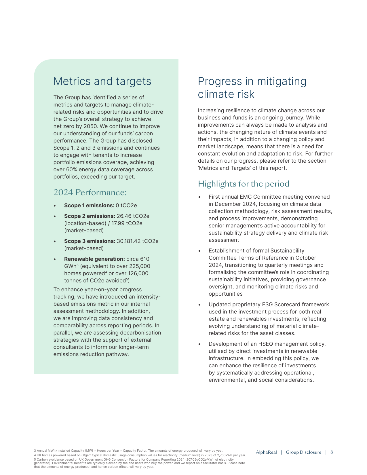 Emissions data extracted from page 8