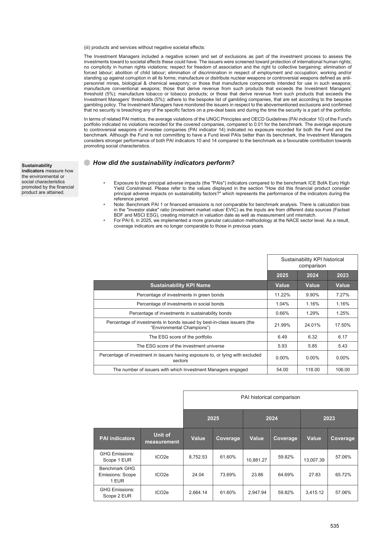 Emissions data extracted from page 535