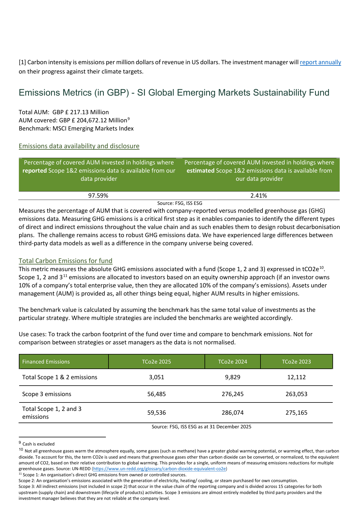 Emissions data extracted from page 12
