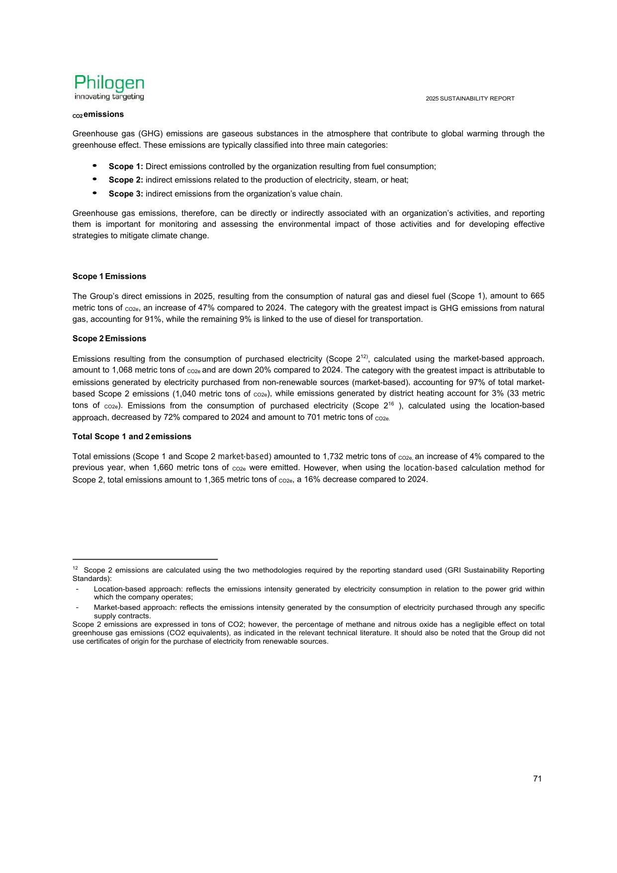 Emissions data extracted from page 71