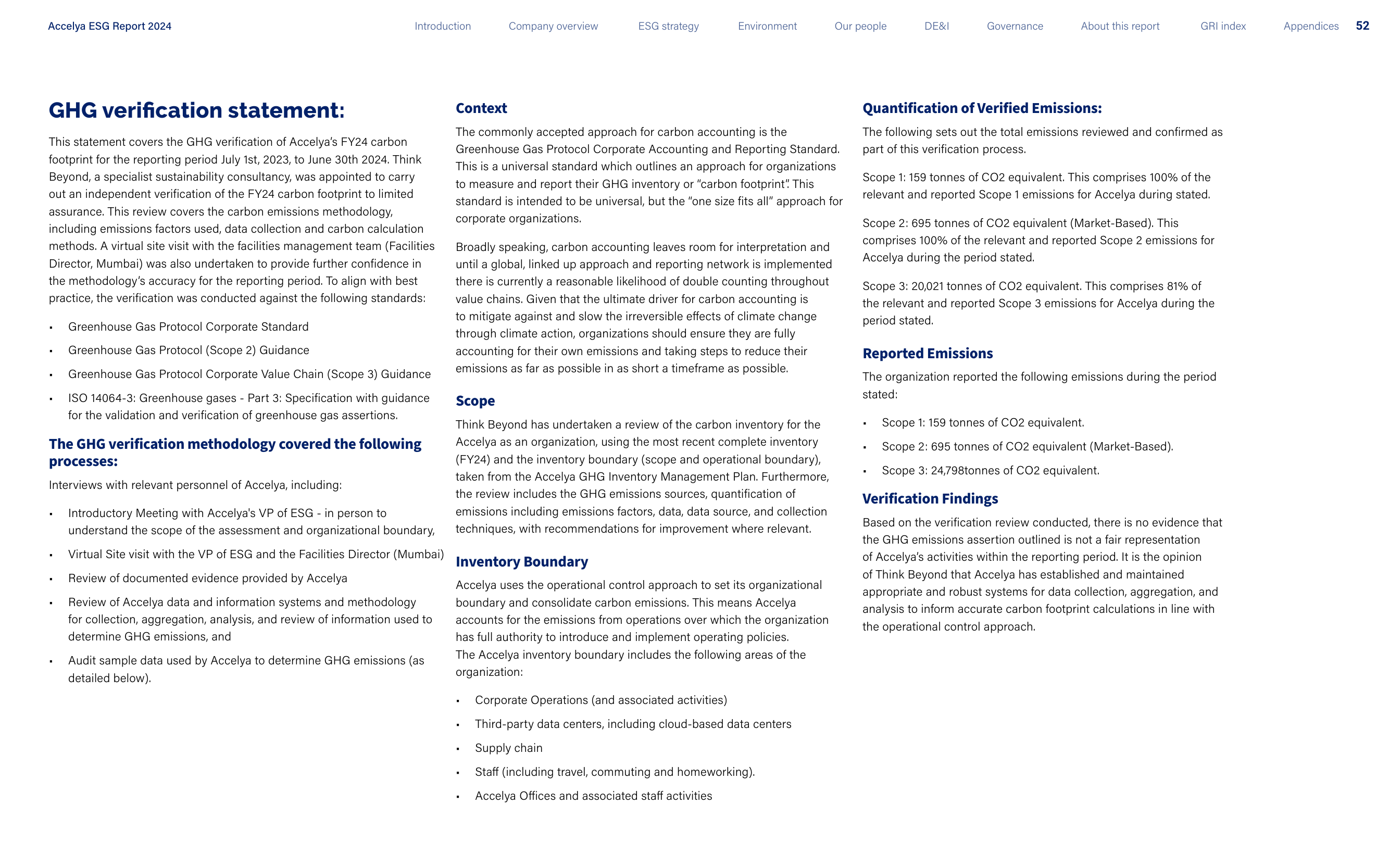 Emissions data extracted from page 52