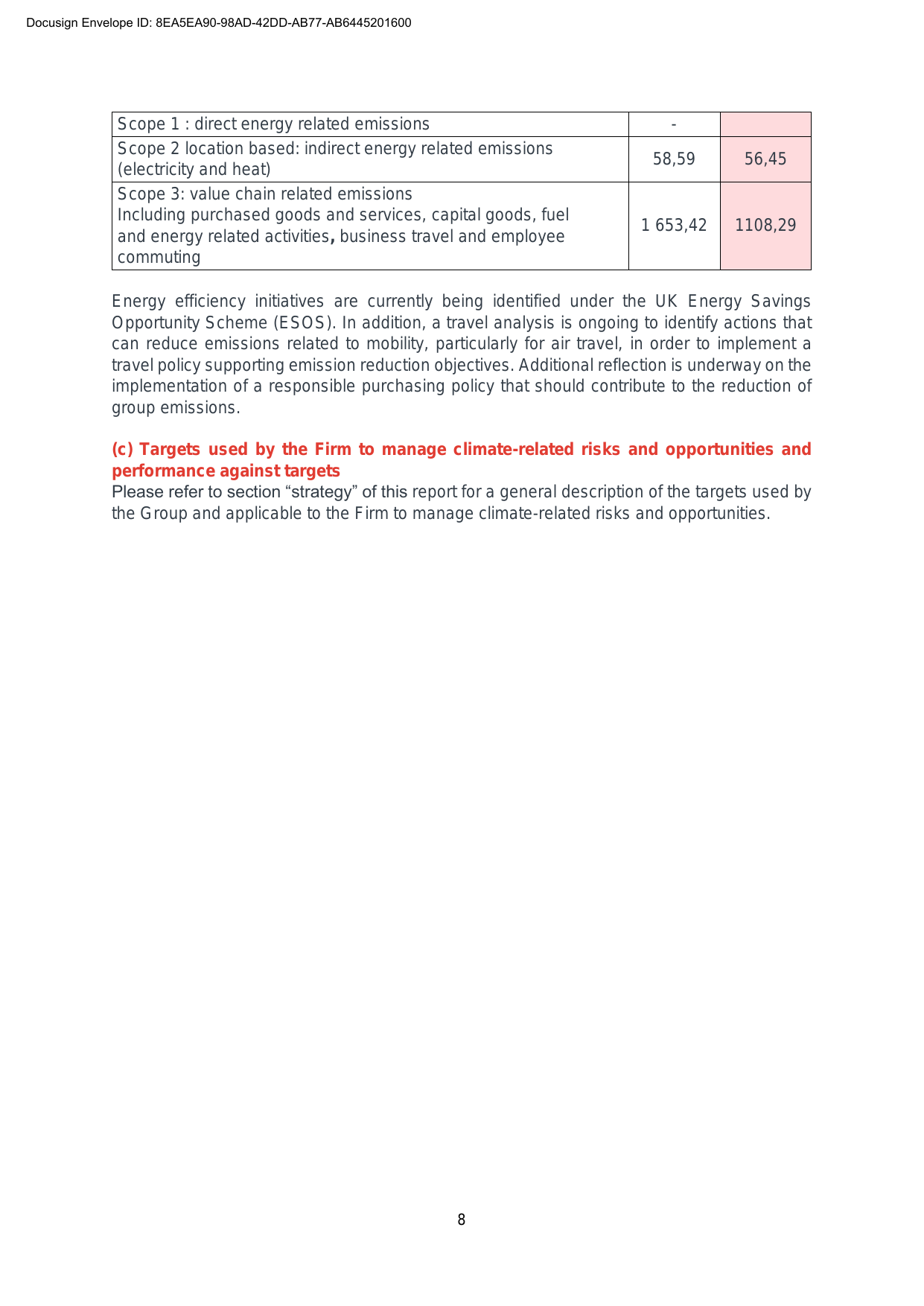 Emissions data extracted from page 8