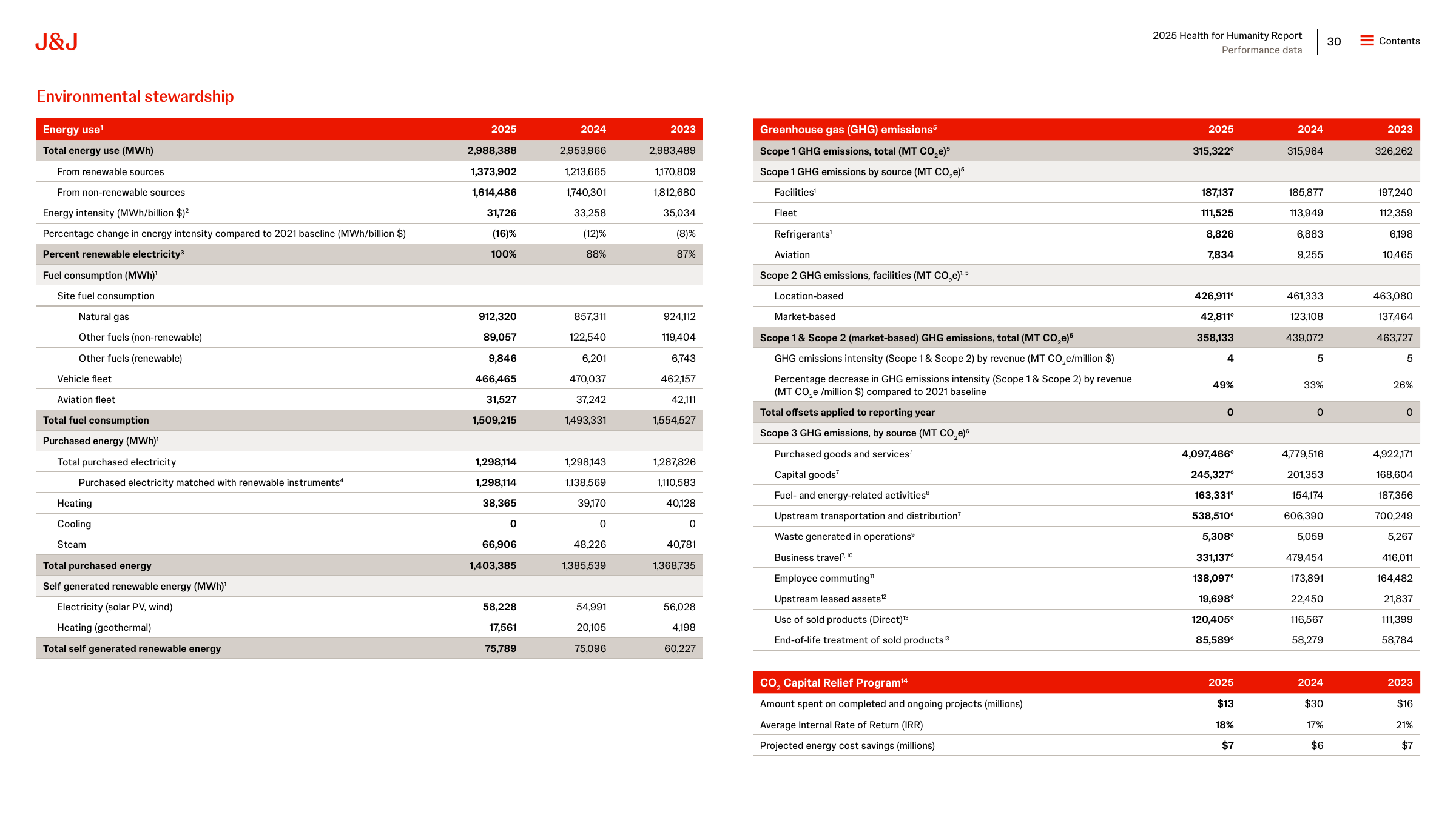 Emissions data extracted from page 30