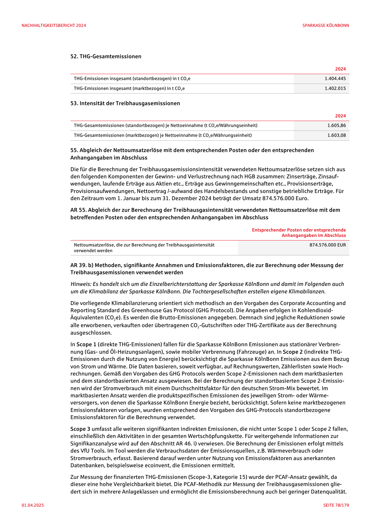 Emissions data extracted from page 78