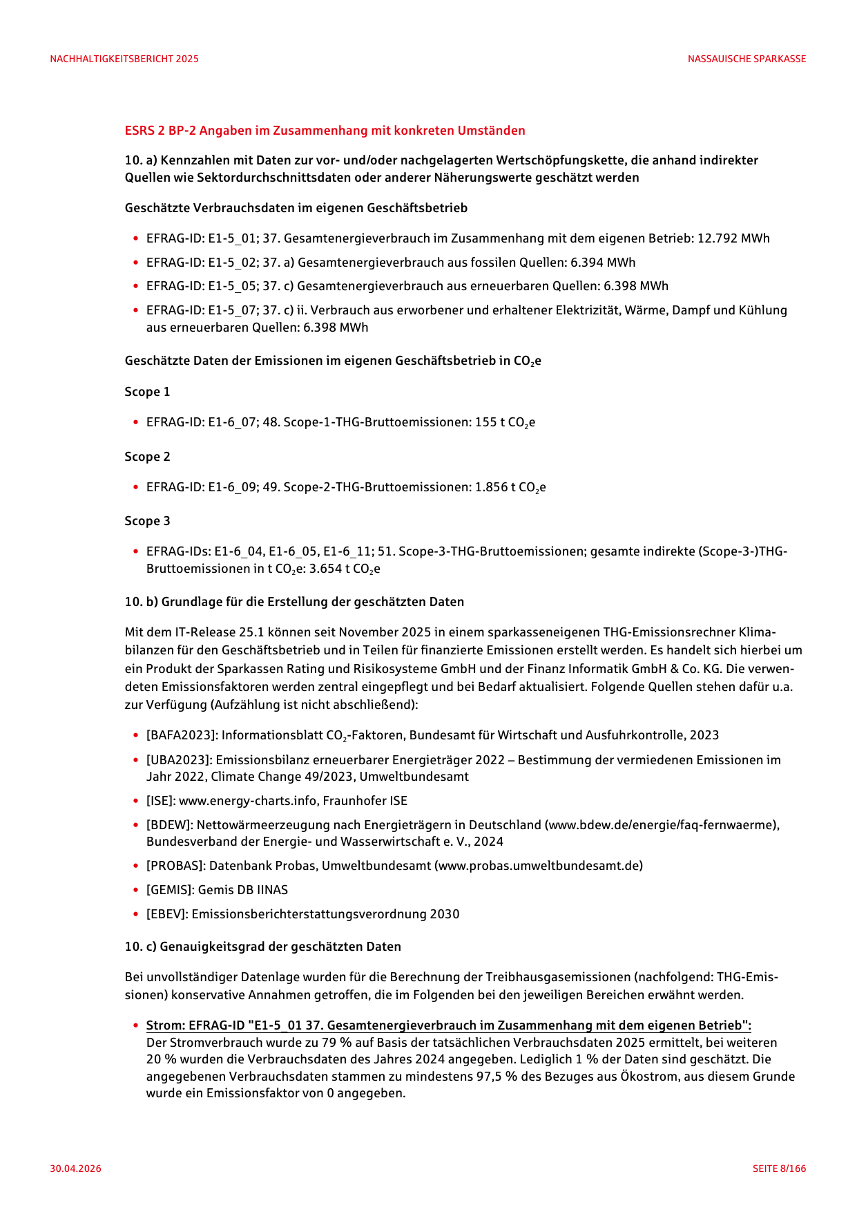 Emissions data extracted from page 8
