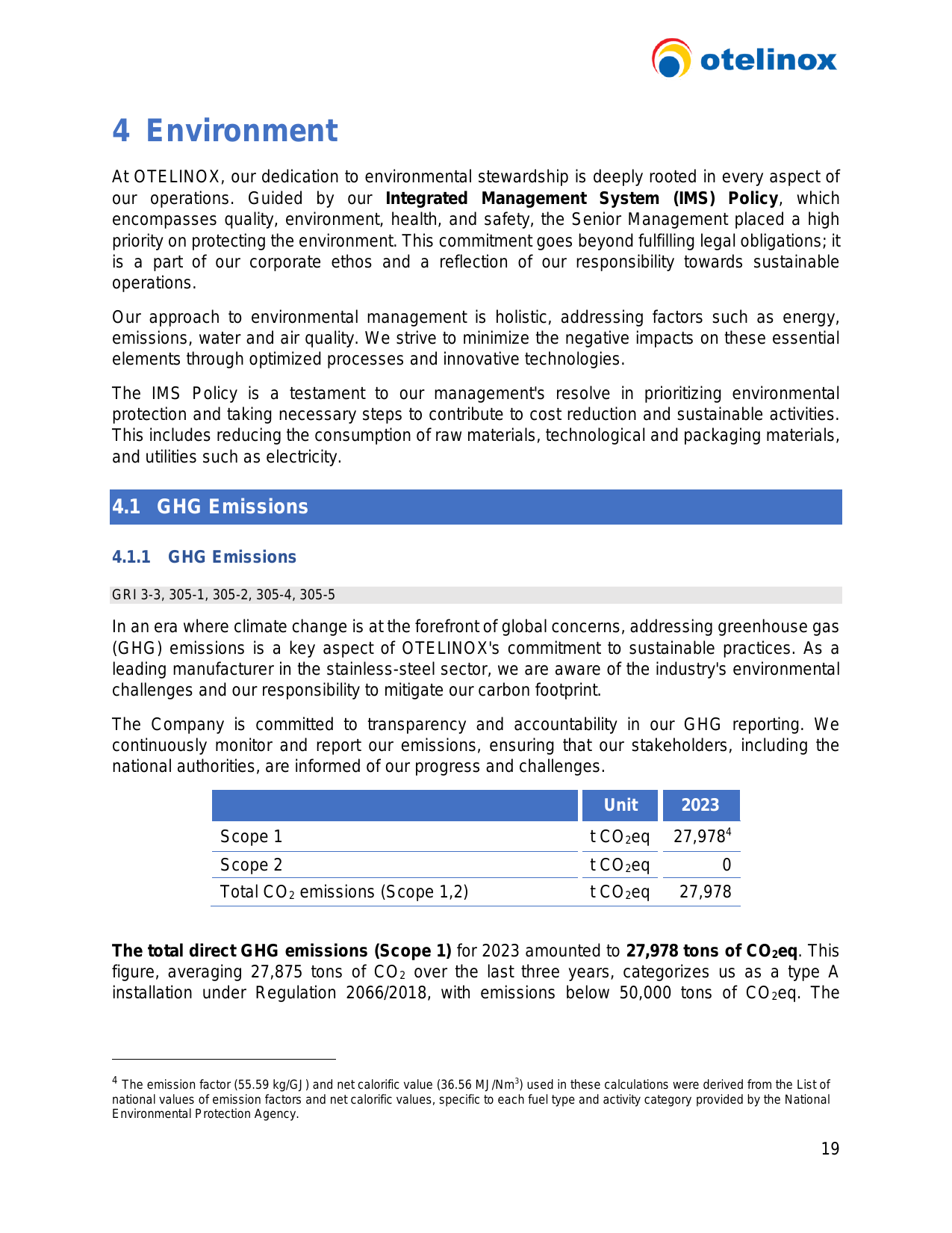 Emissions data extracted from page 19