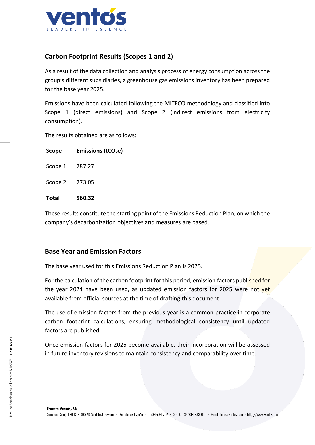 Emissions data extracted from page 3