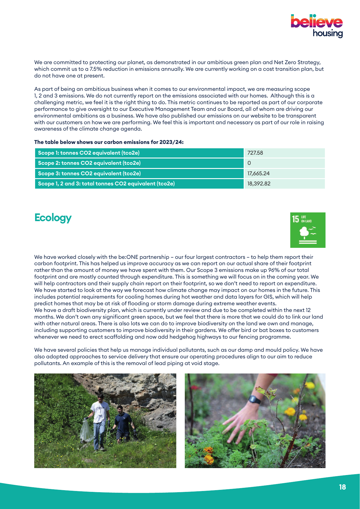 Emissions data extracted from page 18