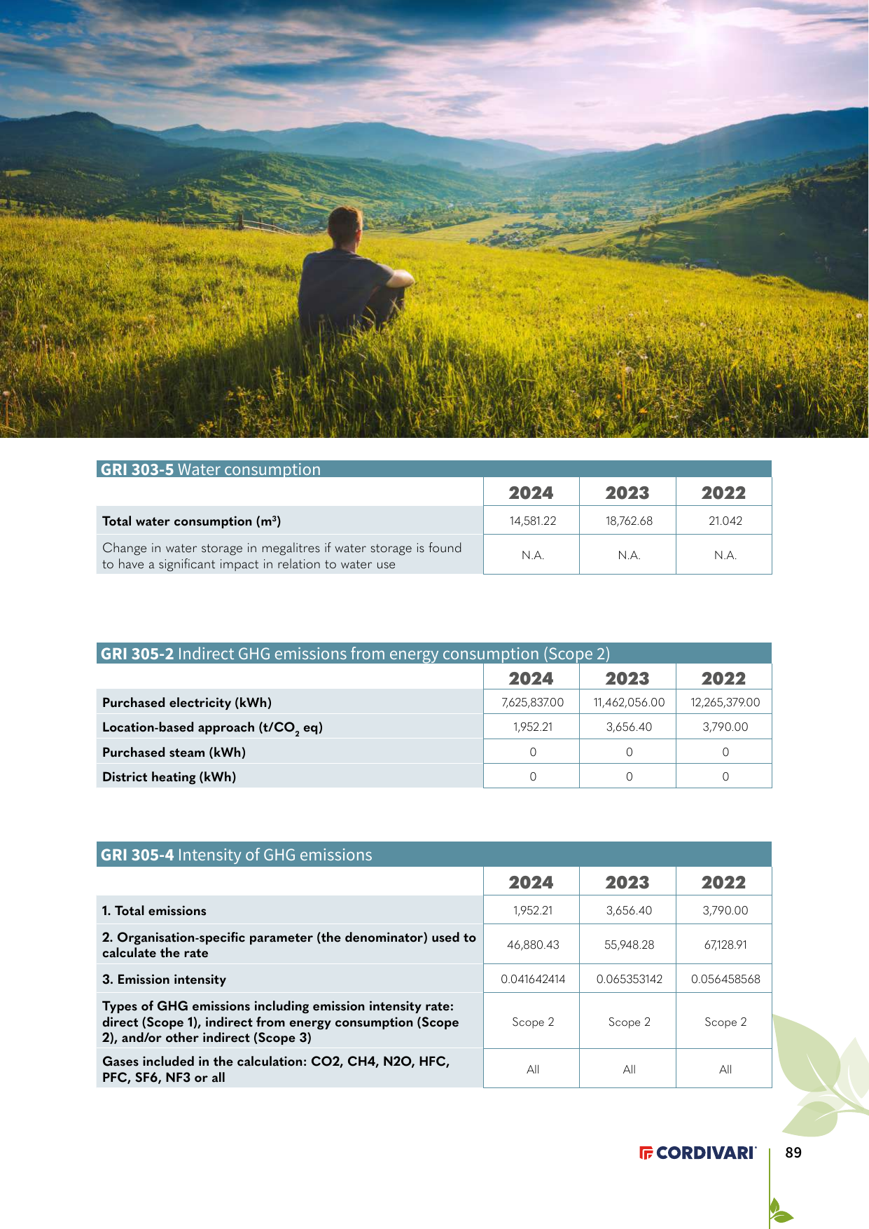 Emissions data extracted from page 89