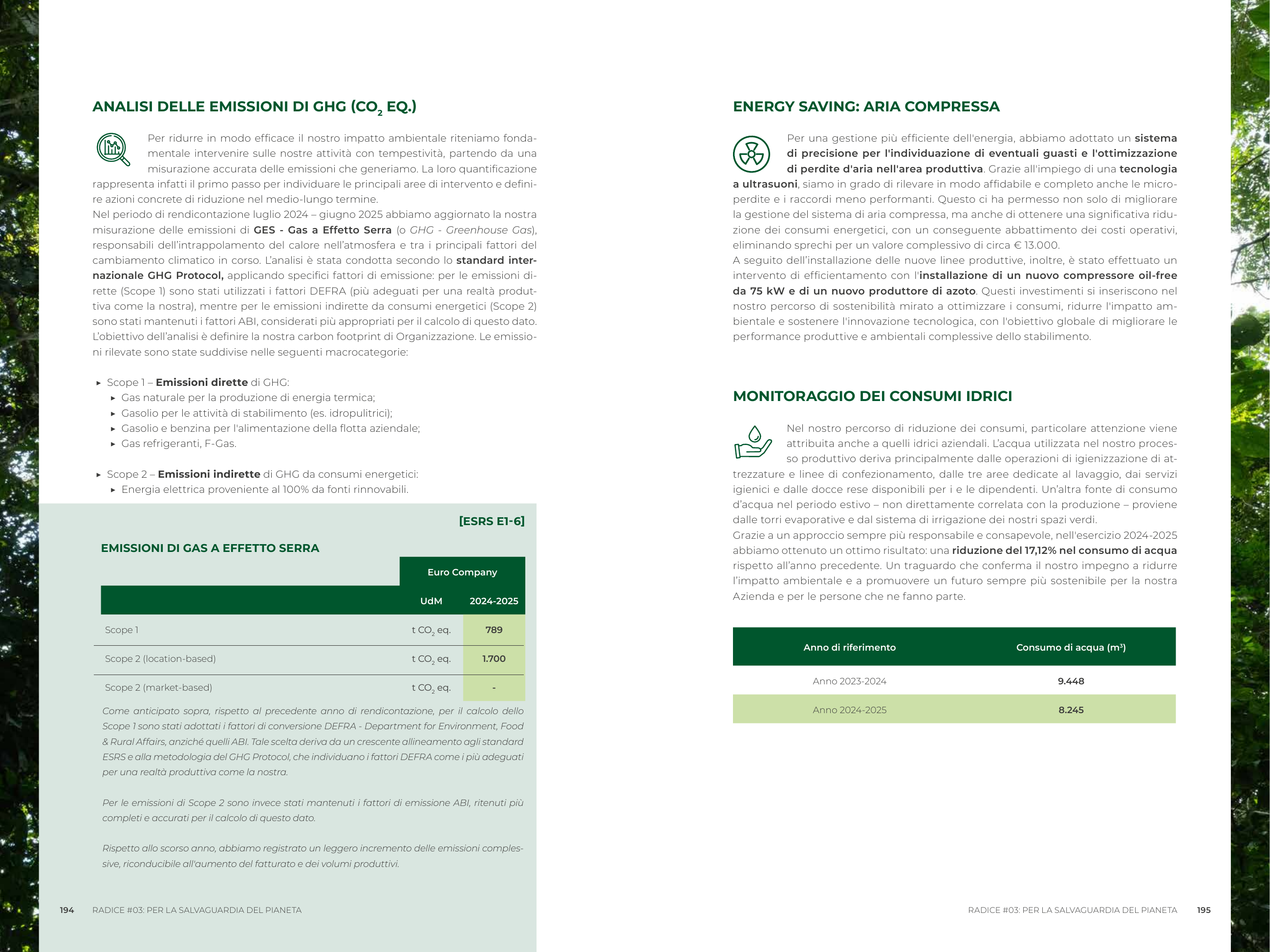 Emissions data extracted from page 98