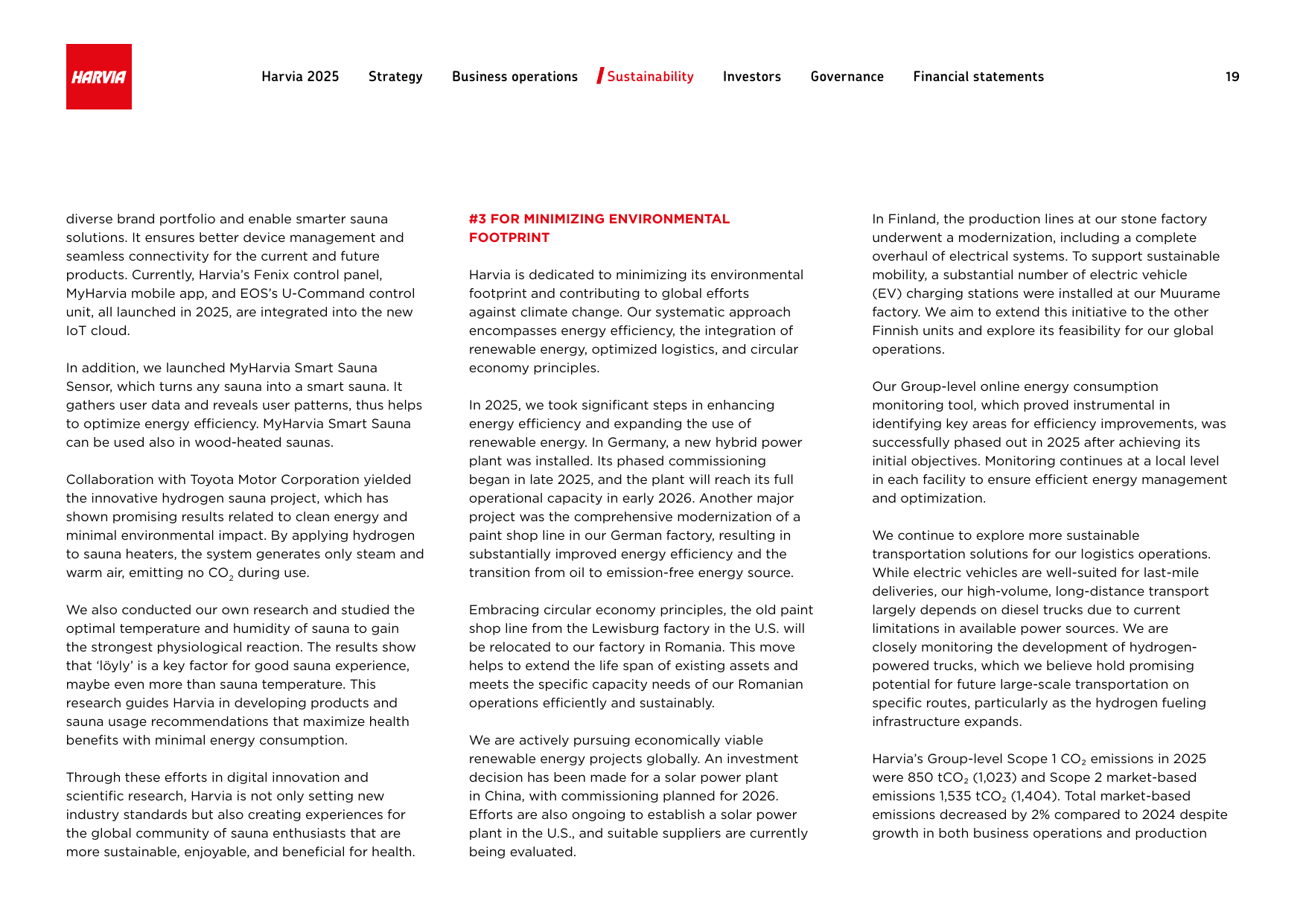Emissions data extracted from page 19