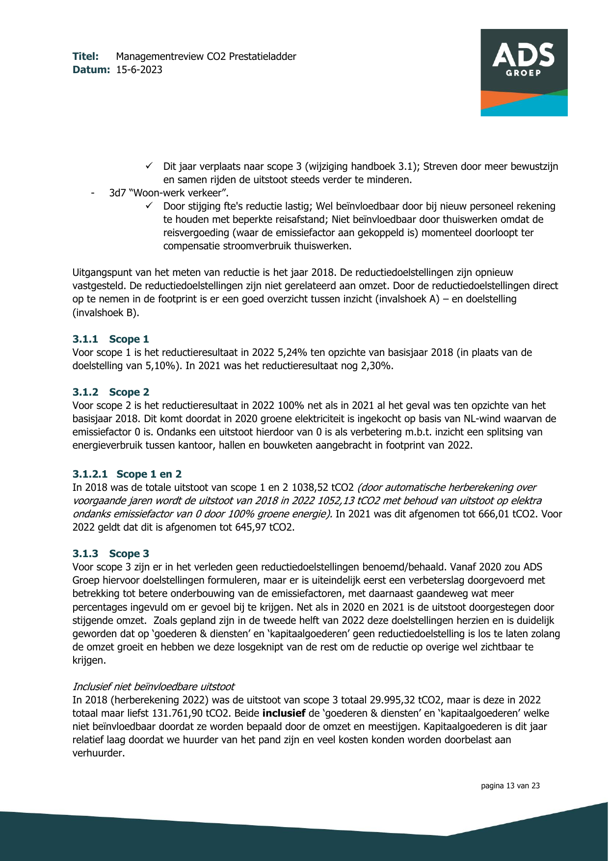Emissions data extracted from page 13