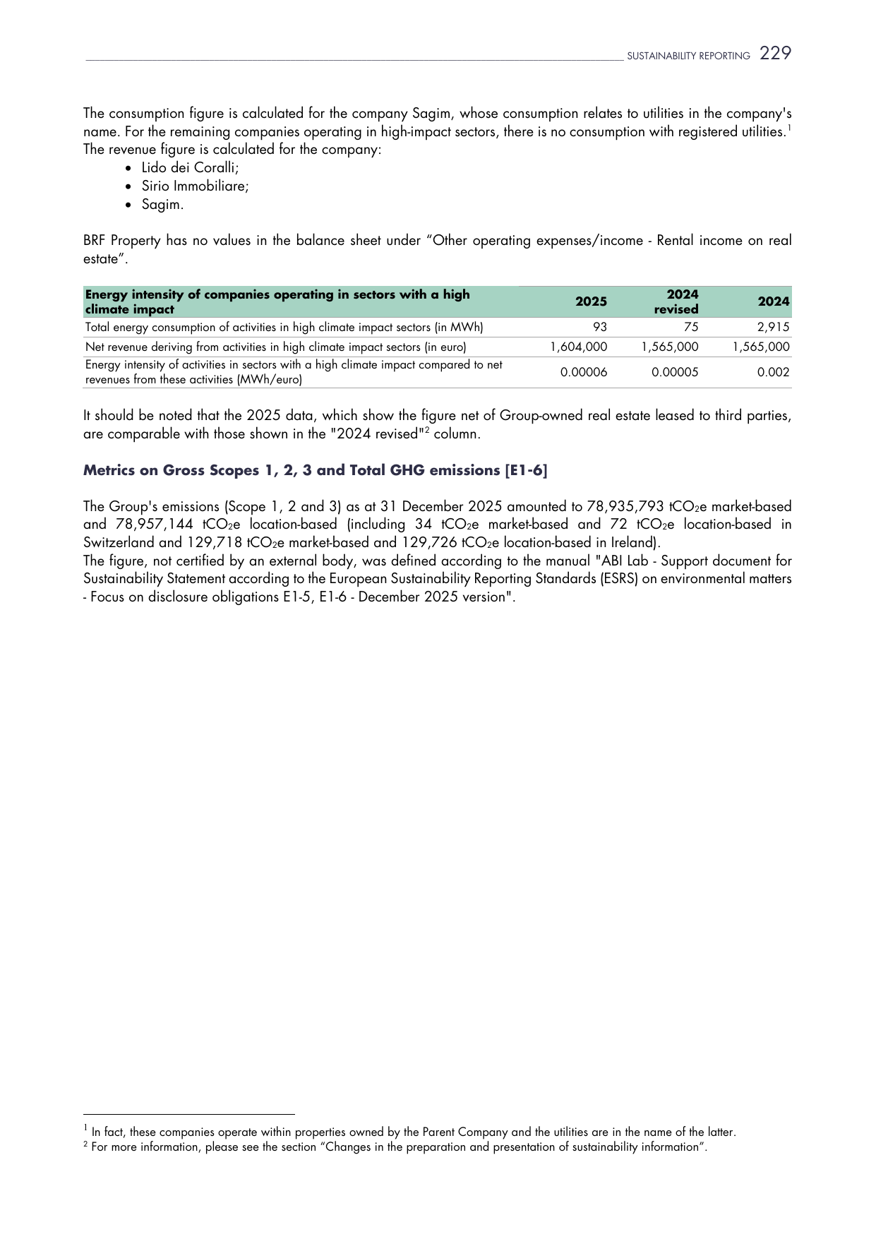 Emissions data extracted from page 71