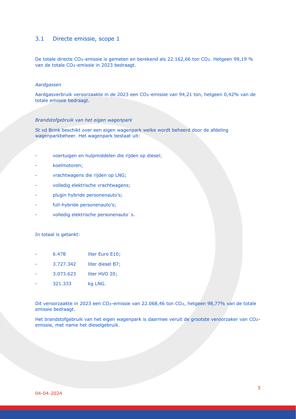 Emissions data extracted from page 5