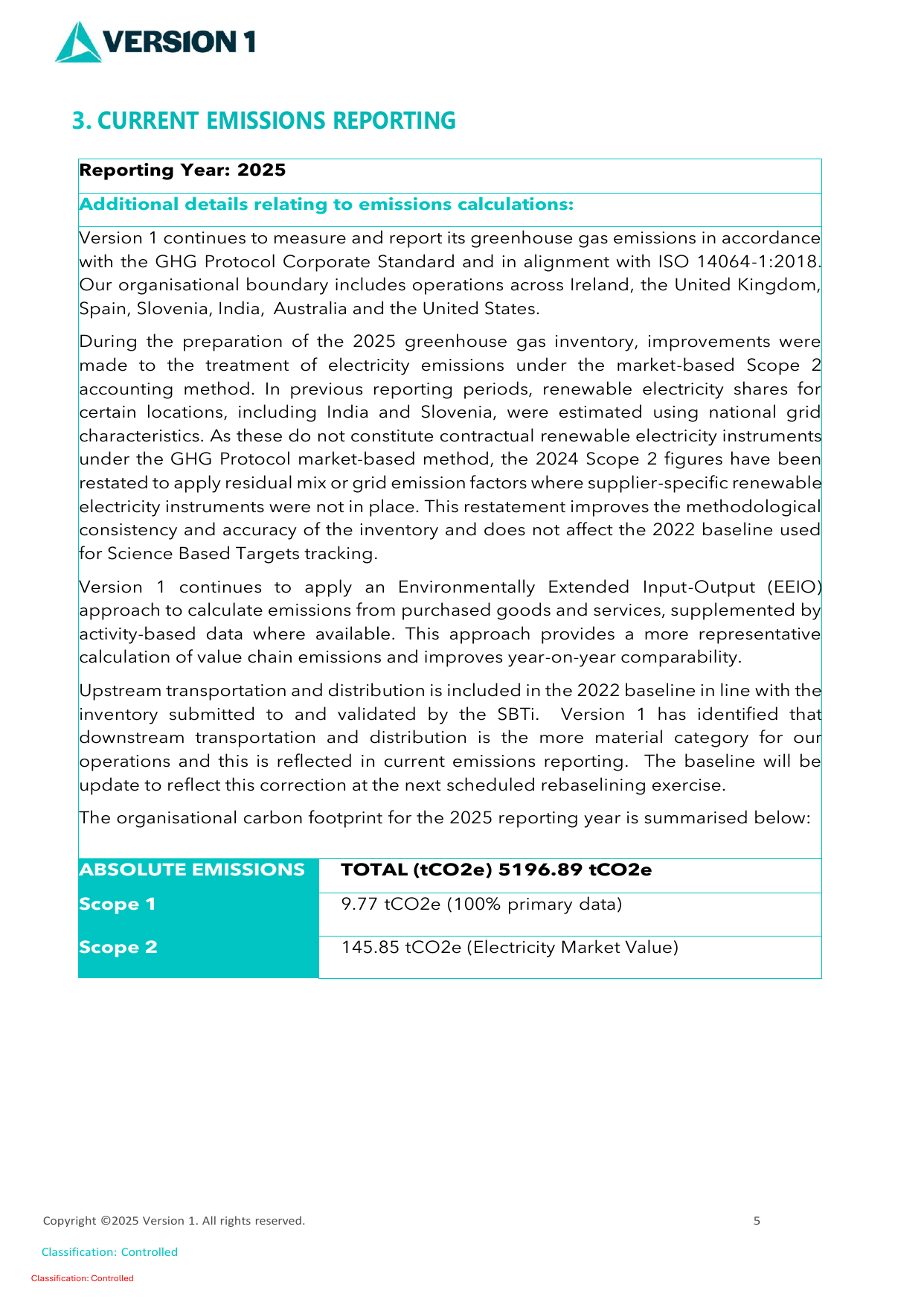 Emissions data extracted from page 5
