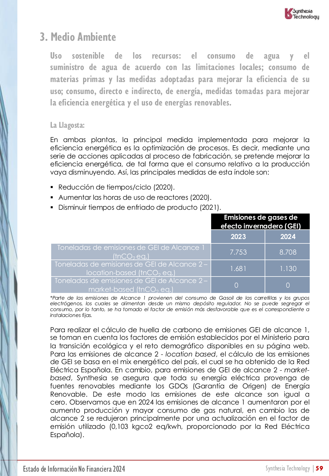 Emissions data extracted from page 59