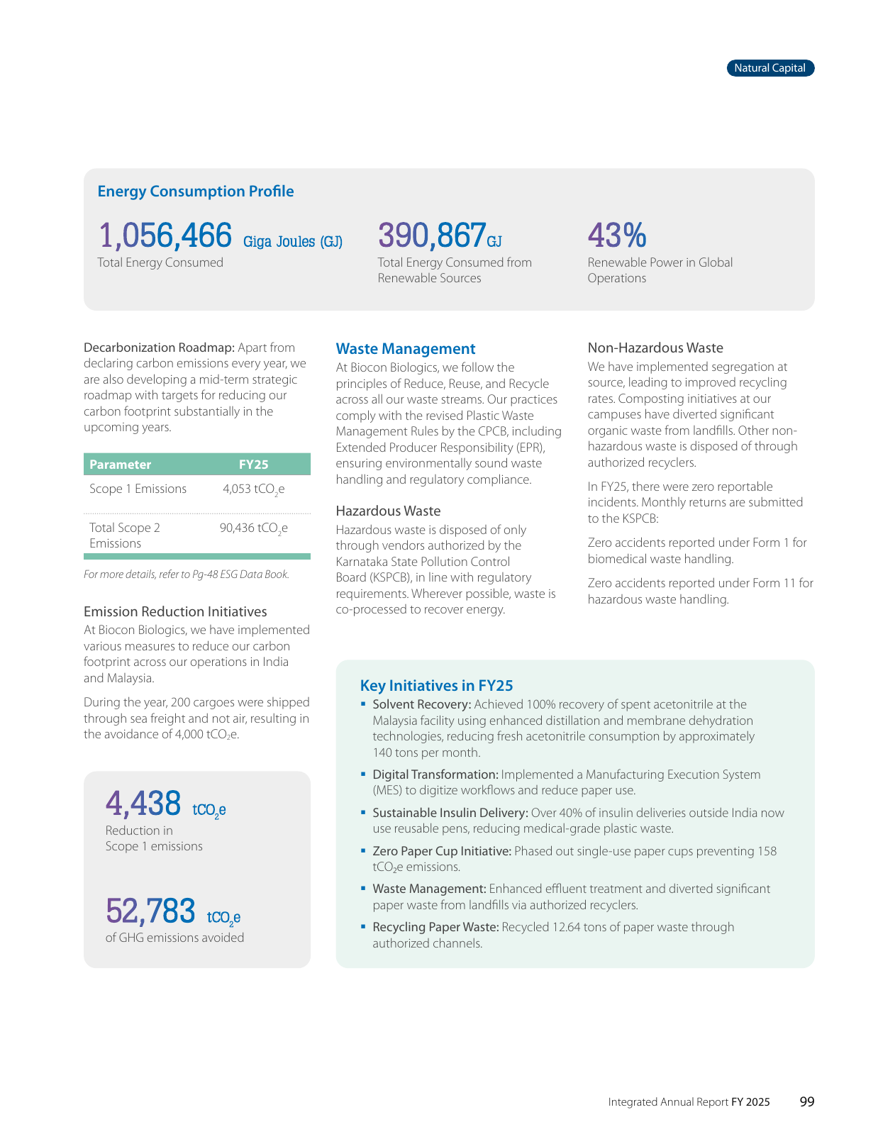 Emissions data extracted from page 101