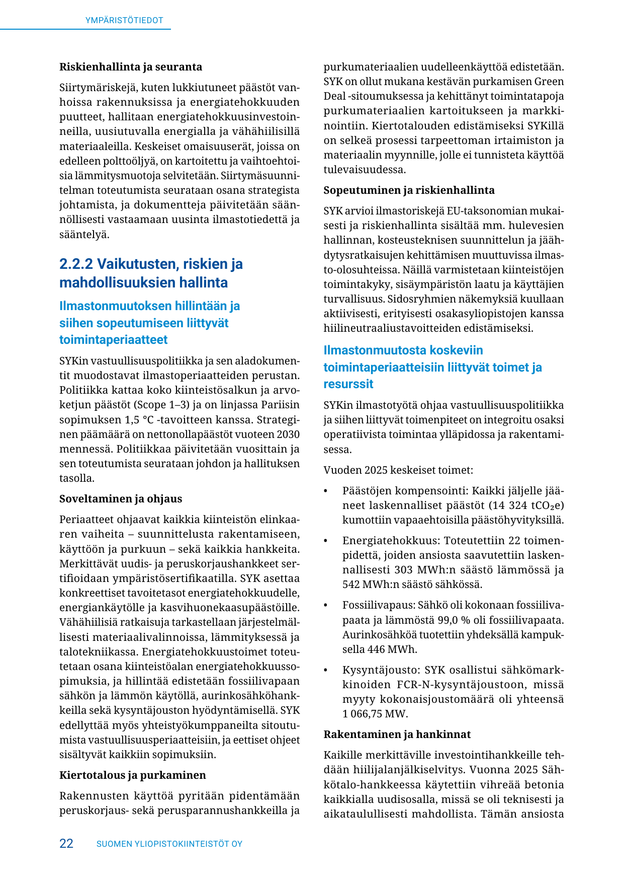 Emissions data extracted from page 22