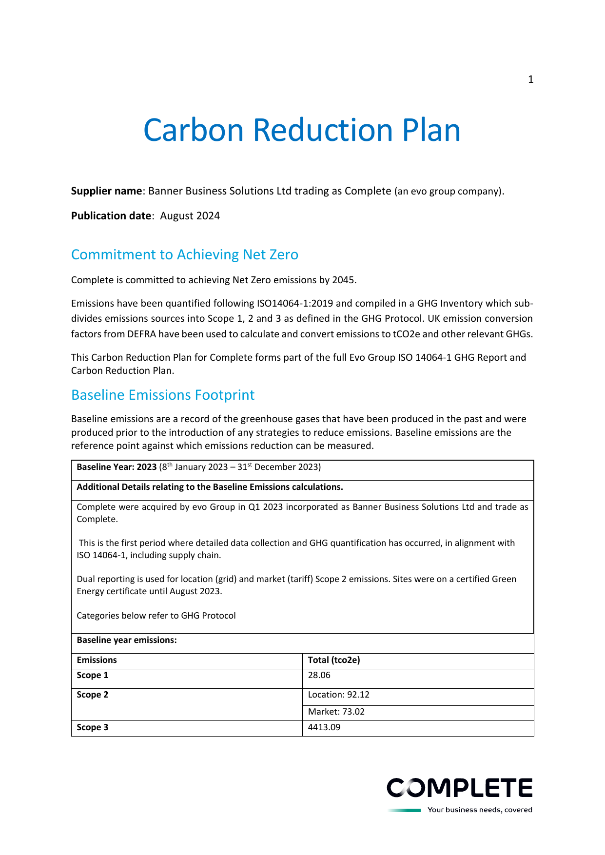 Emissions data extracted from page 1