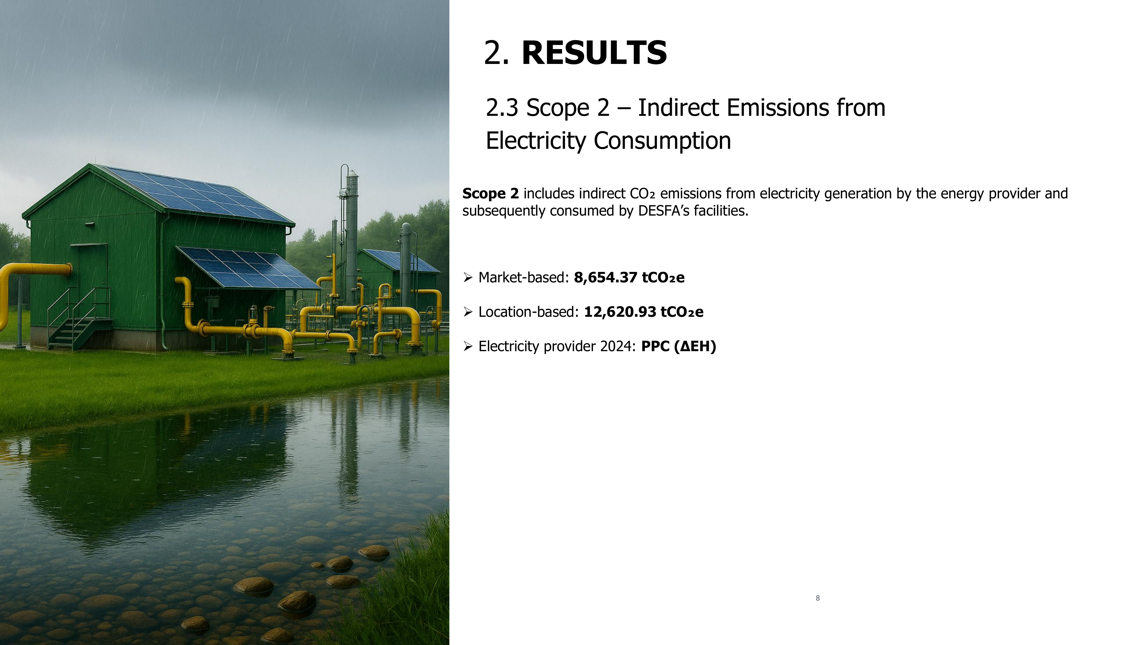 Emissions data extracted from page 8