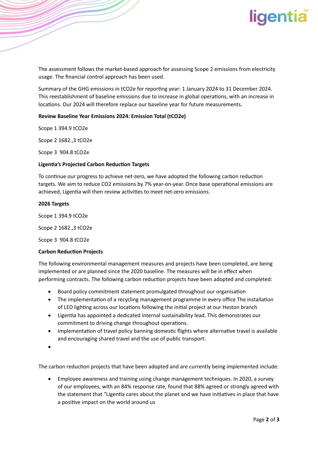 Emissions data extracted from page 2