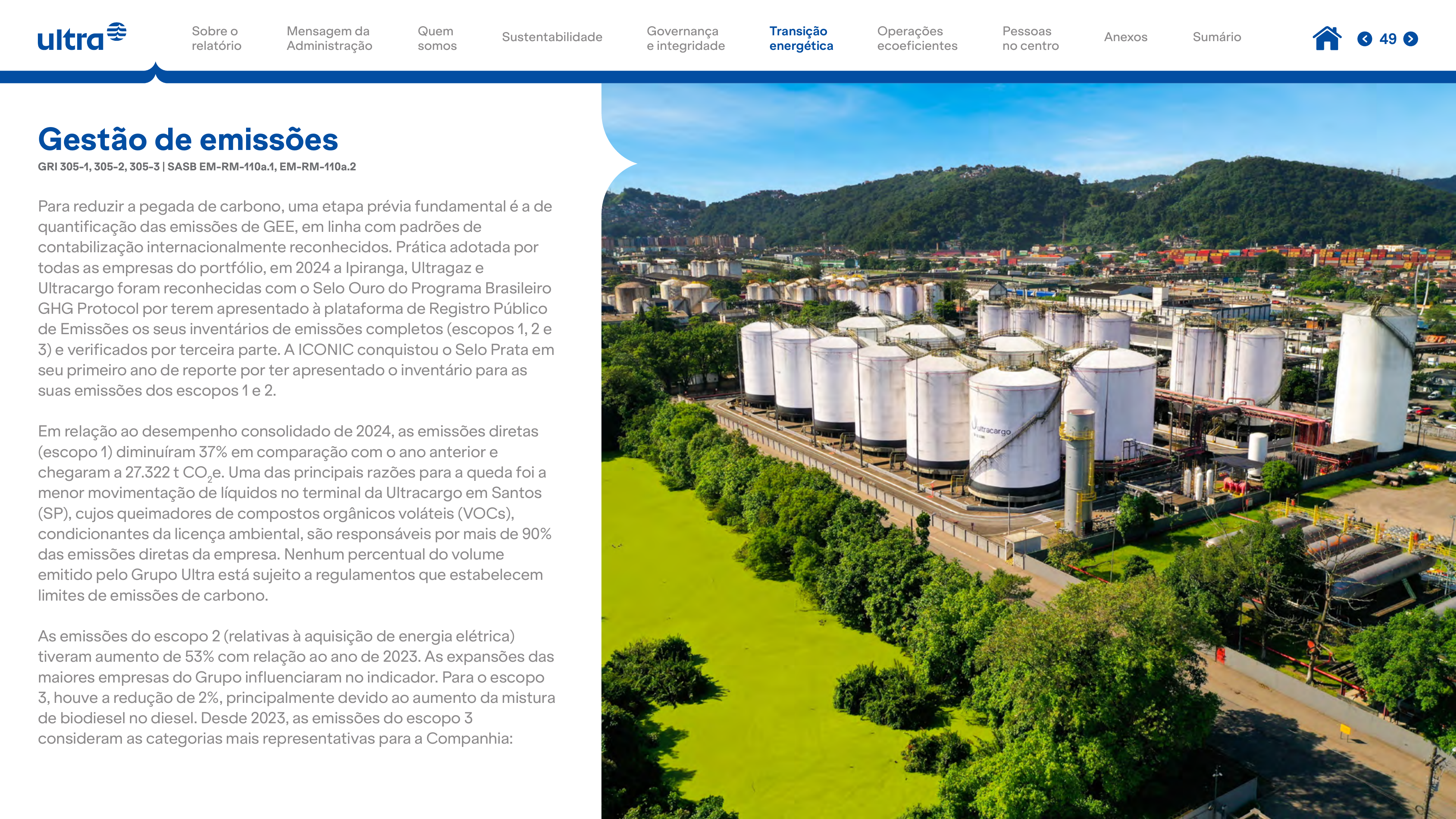 Emissions data extracted from page 49