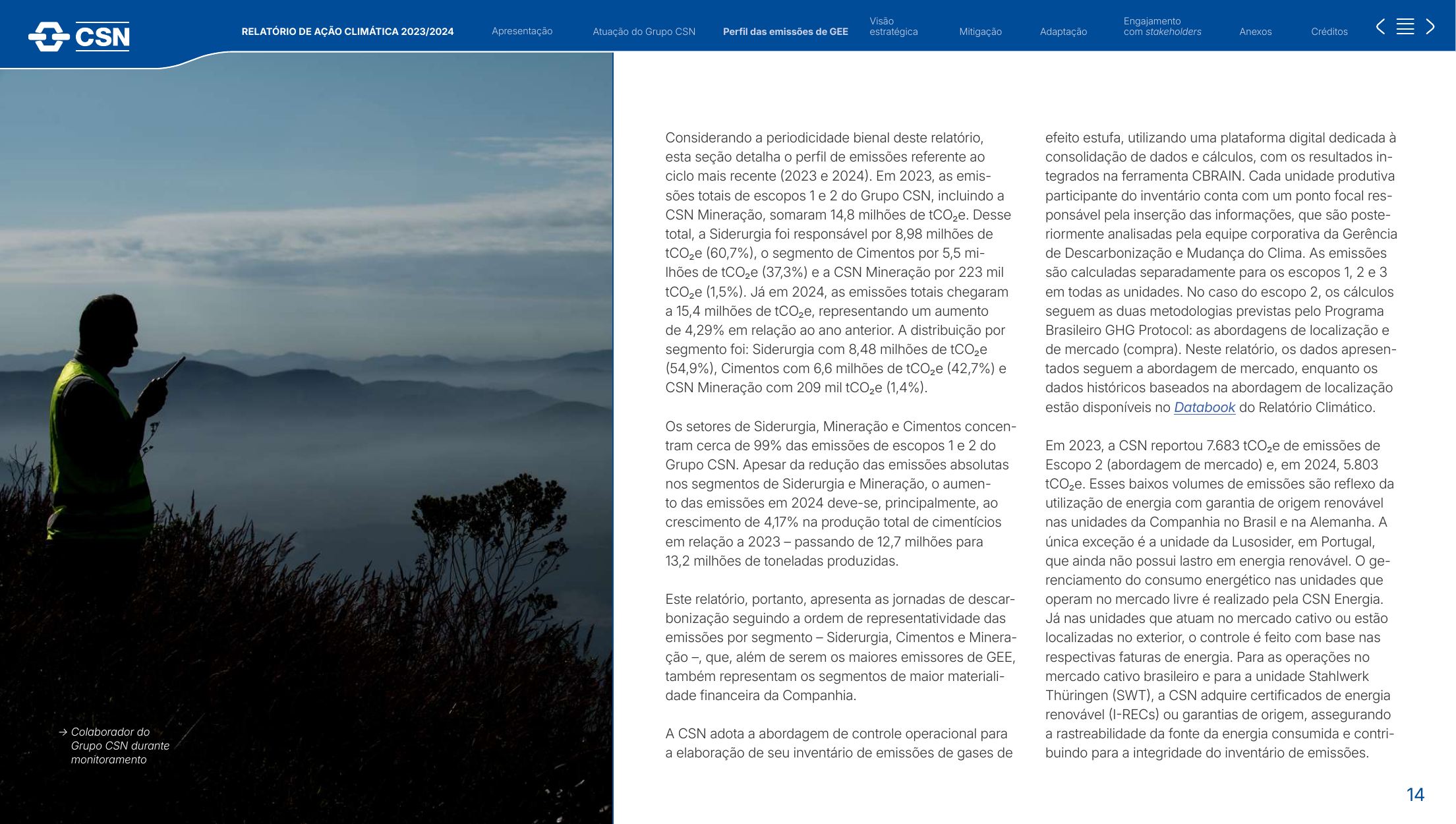 Emissions data extracted from page 14