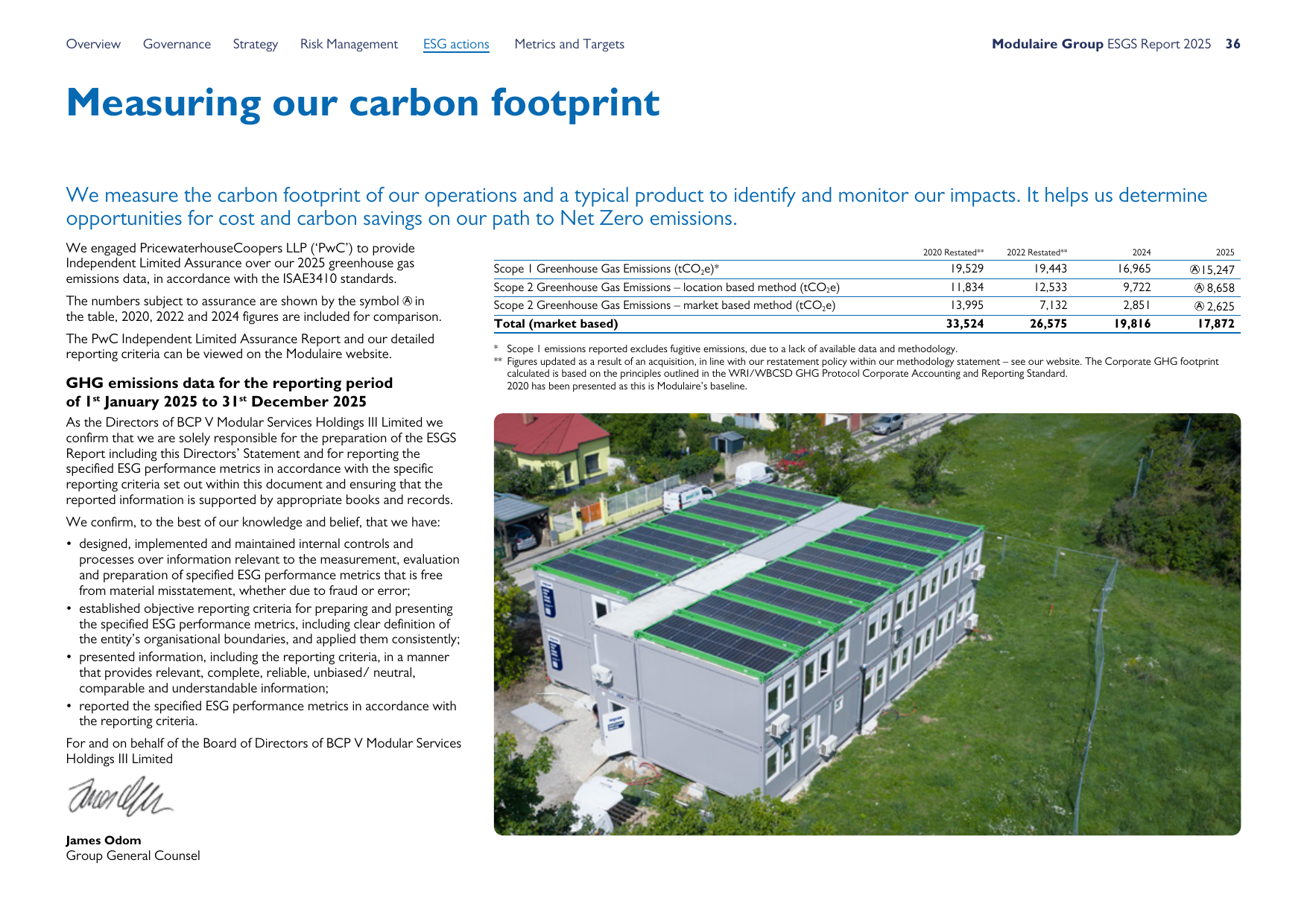 Emissions data extracted from page 36