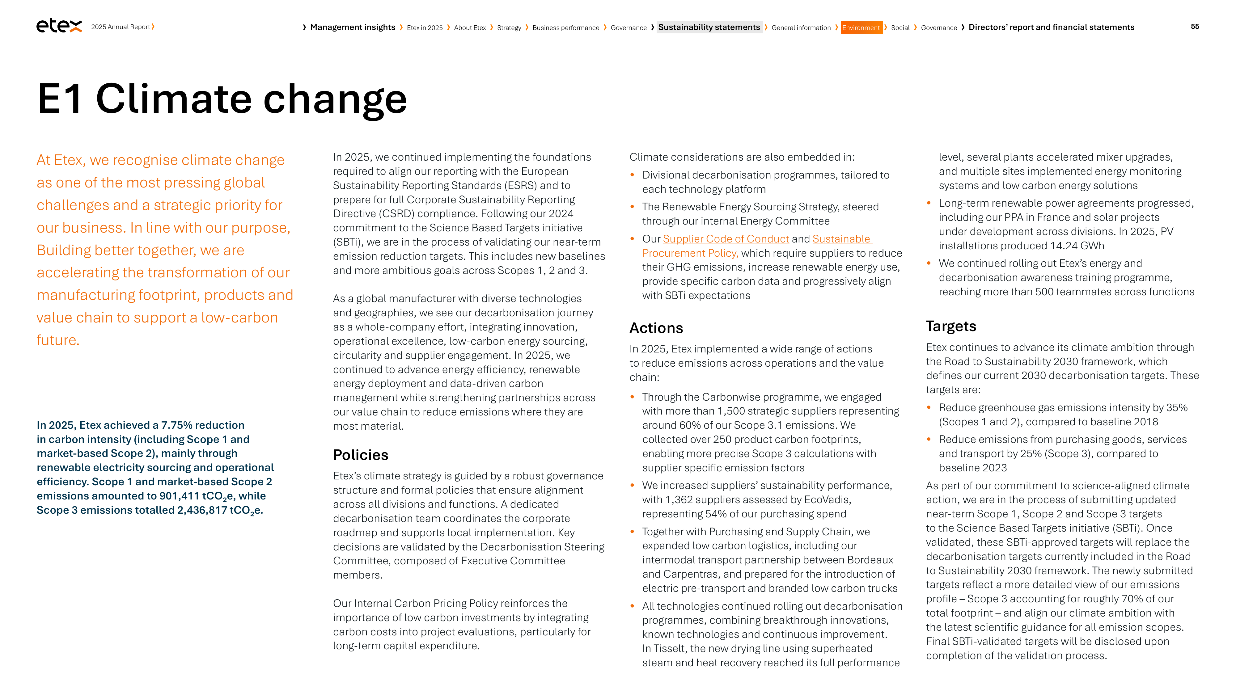 Emissions data extracted from page 55