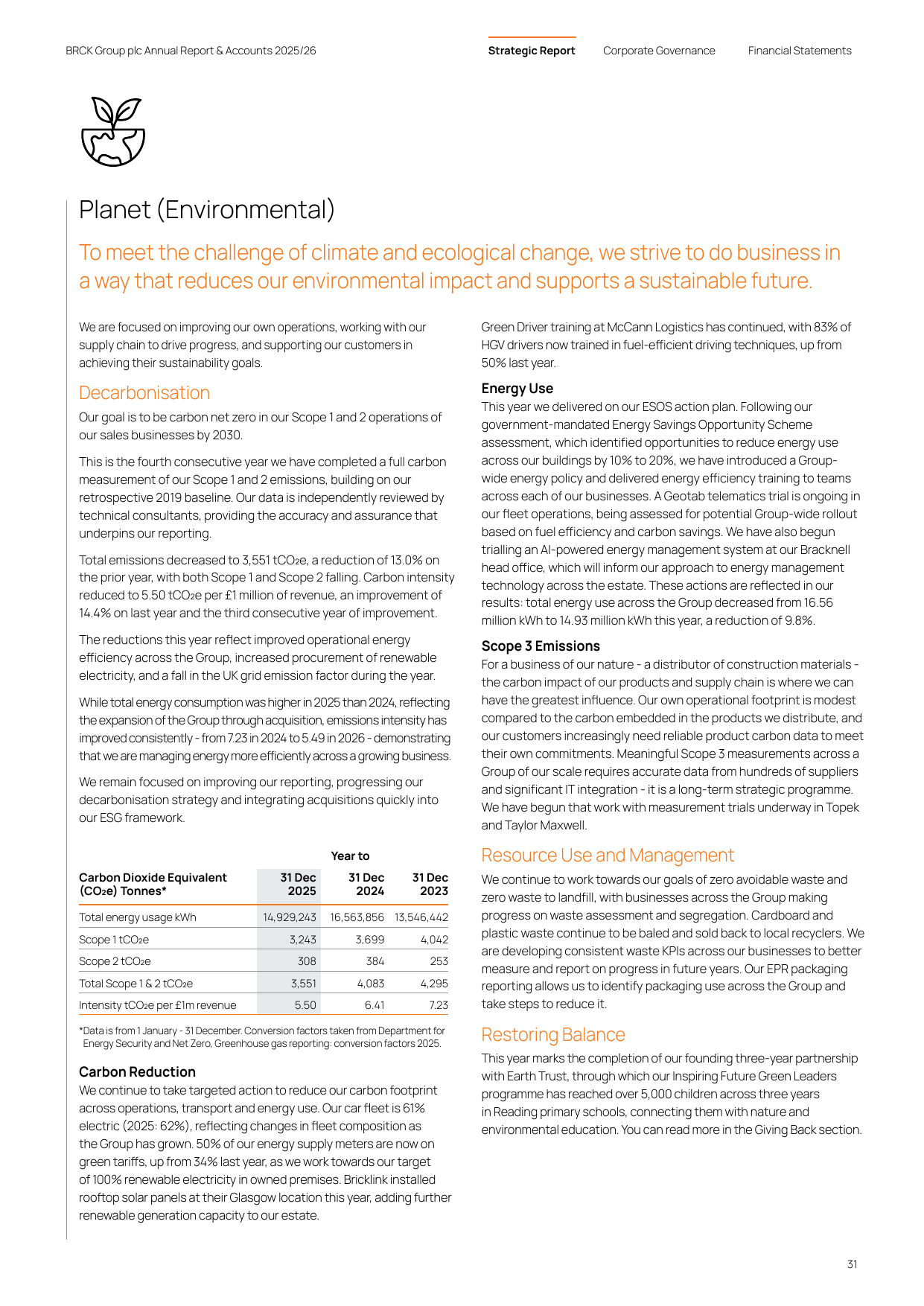 Emissions data extracted from page 33