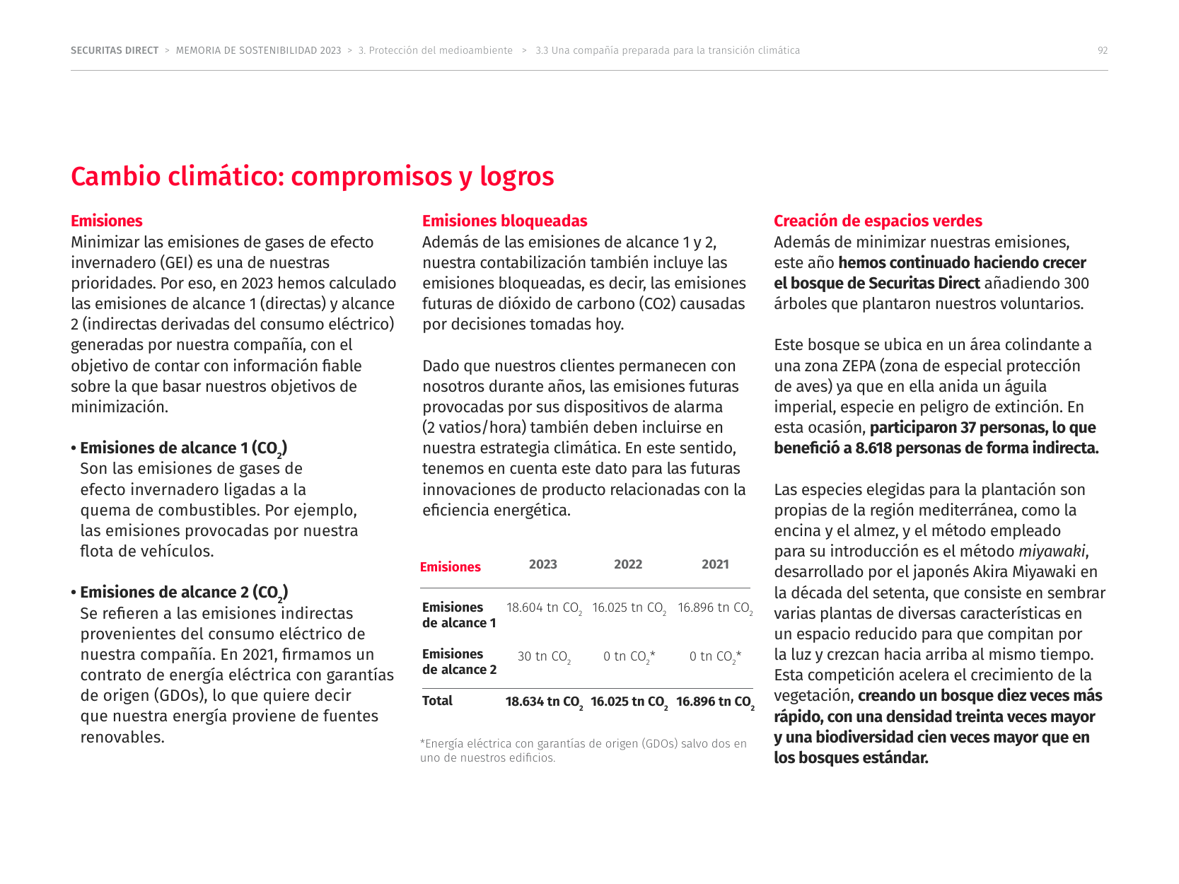 Emissions data extracted from page 92