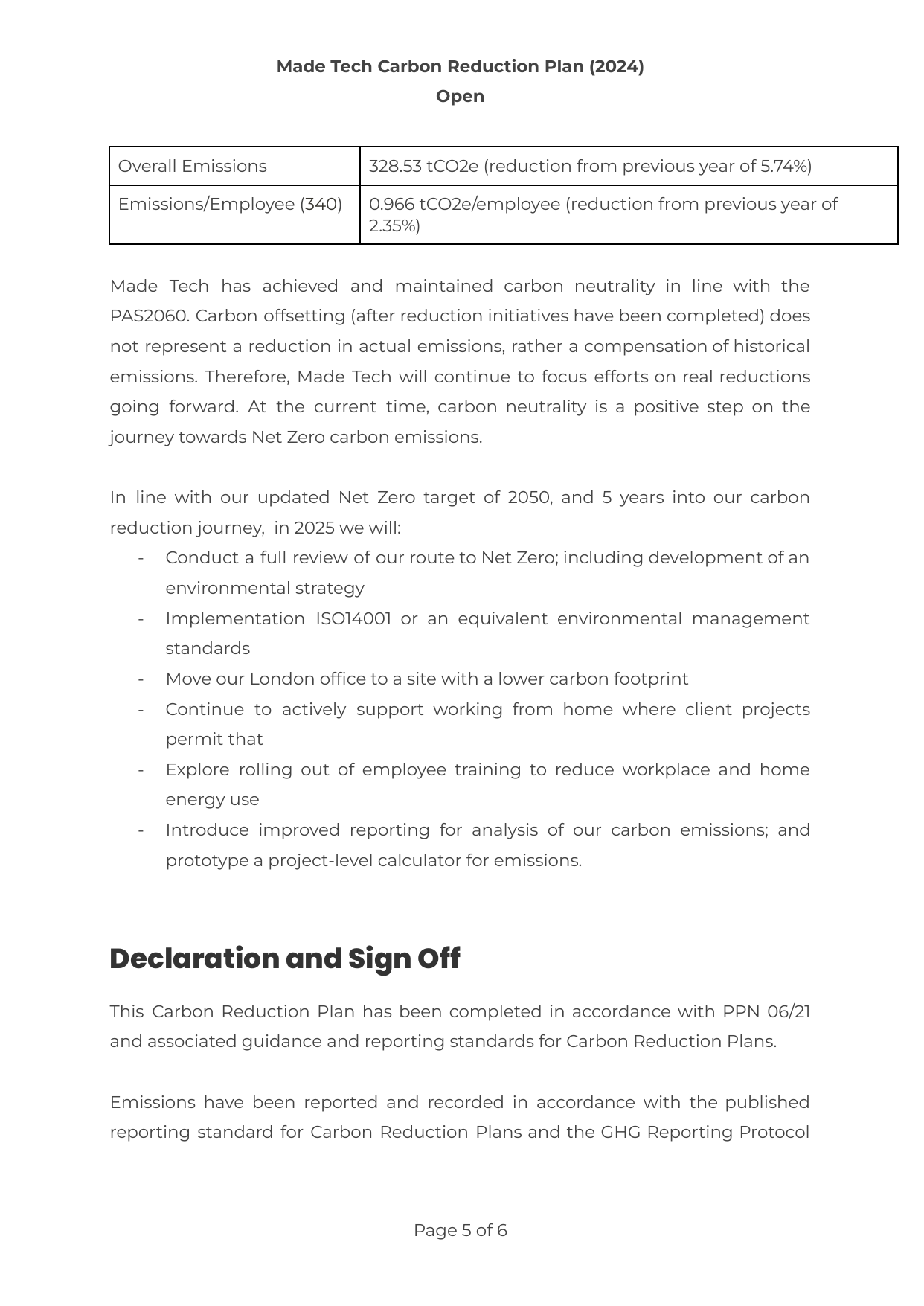 Emissions data extracted from page 5