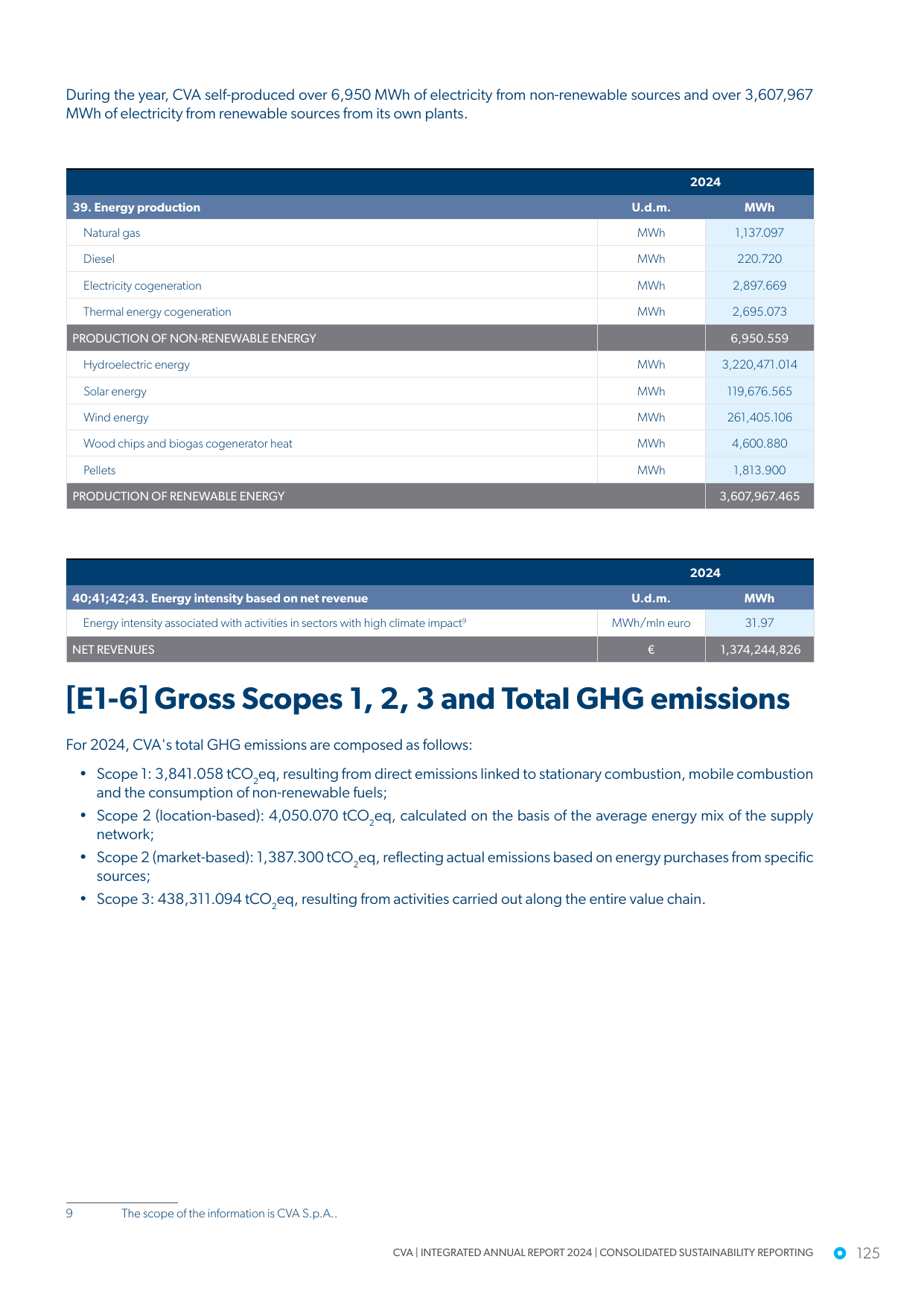 Emissions data extracted from page 125