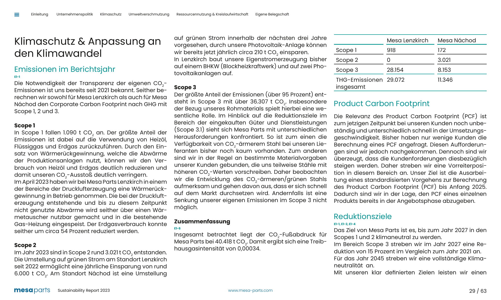 Emissions data extracted from page 29