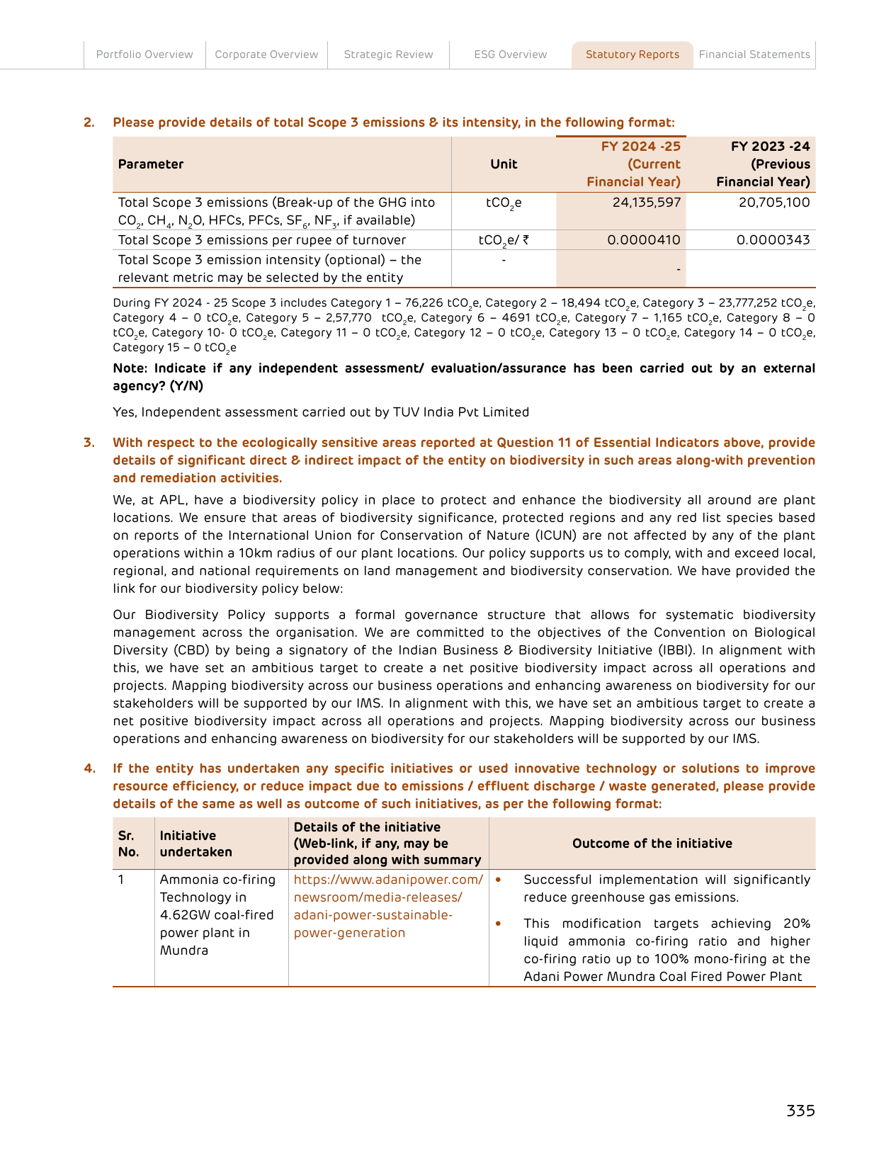 Emissions data extracted from page 341