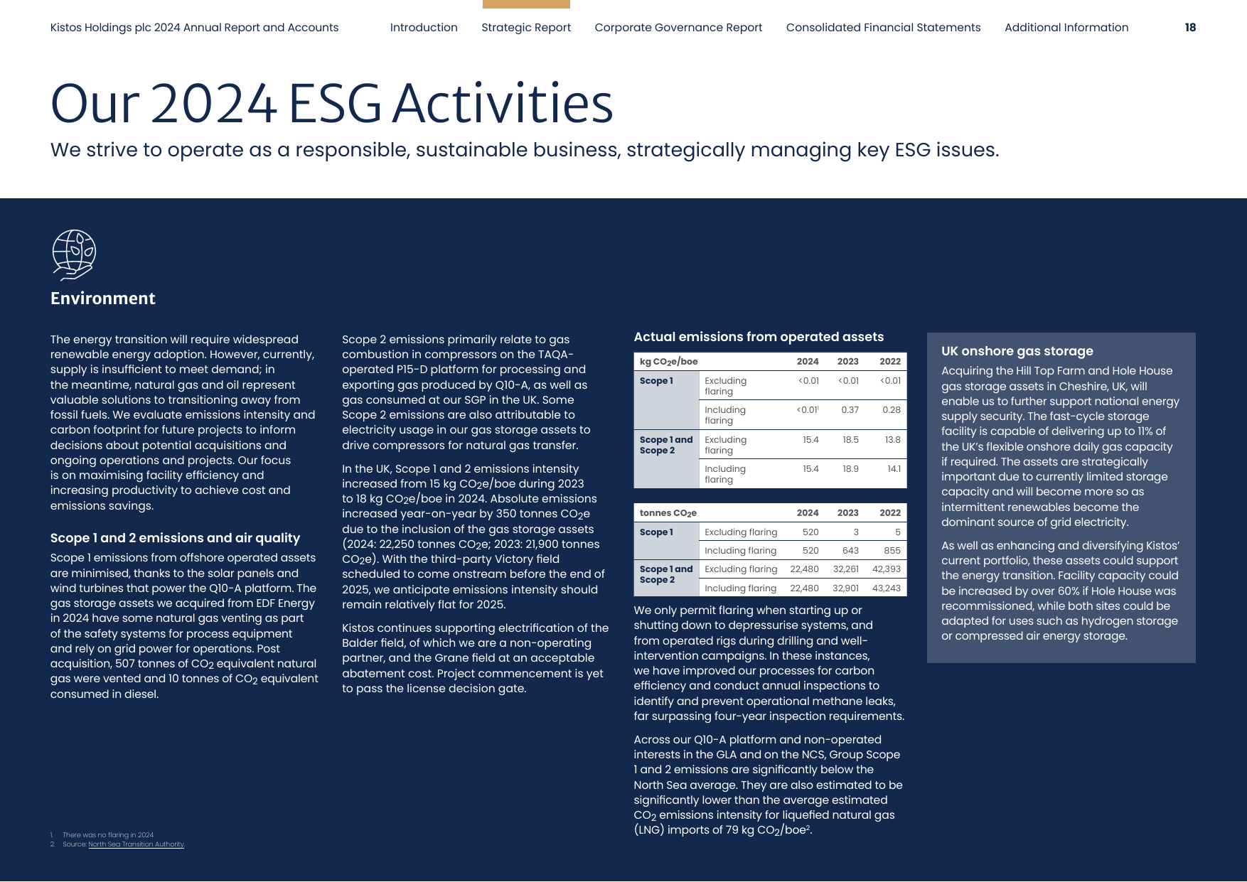 Emissions data extracted from page 18