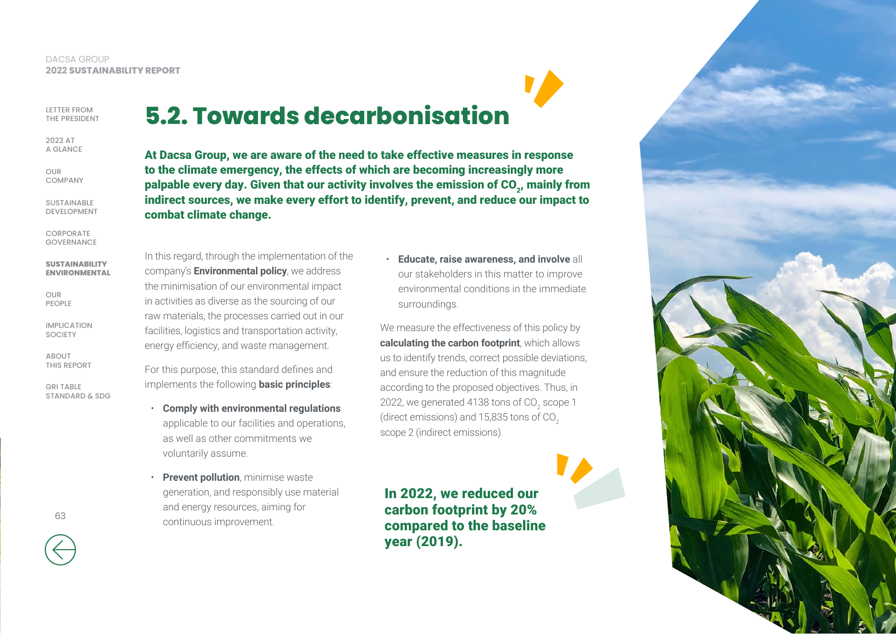 Emissions data extracted from page 63