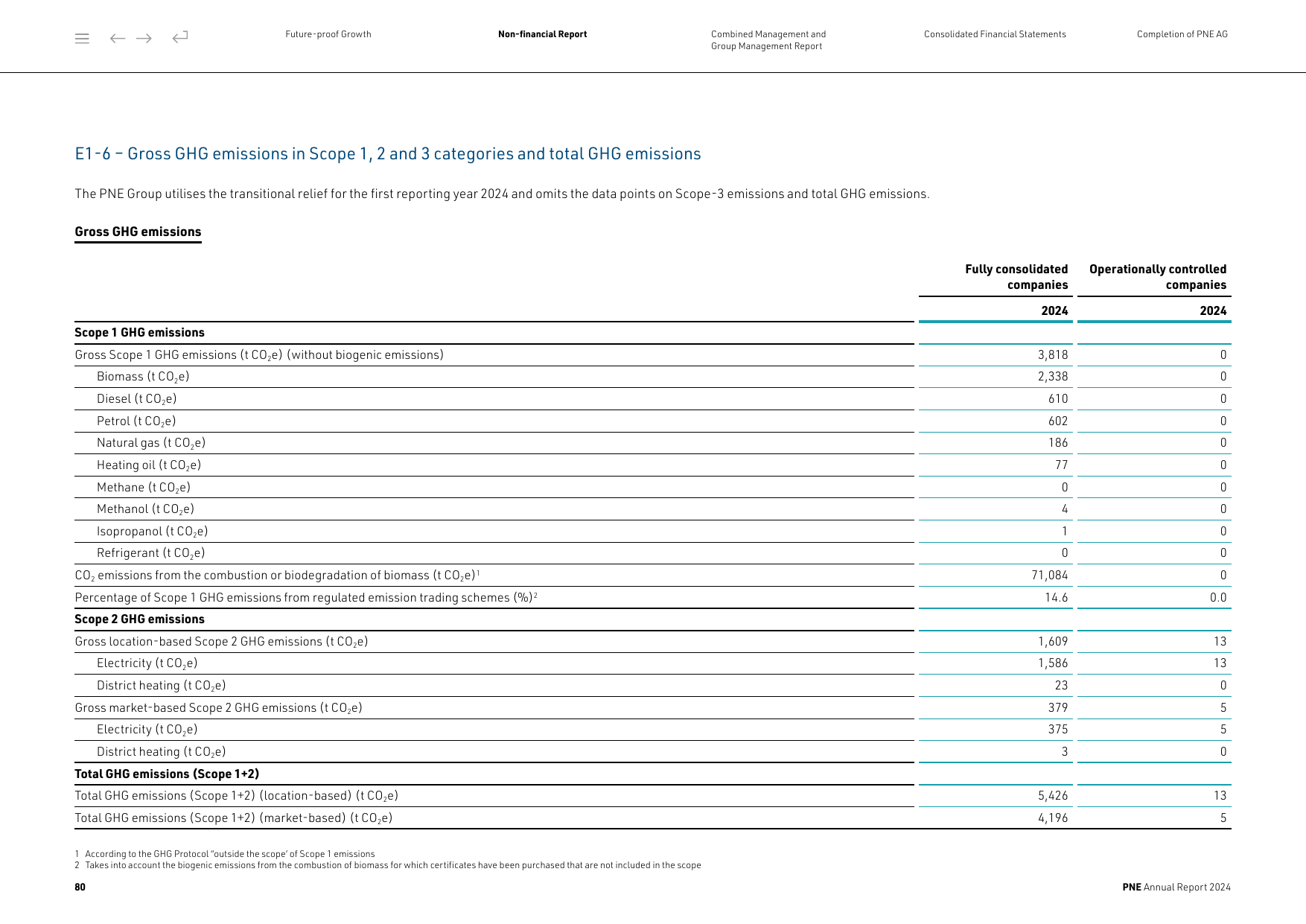 Emissions data extracted from page 80