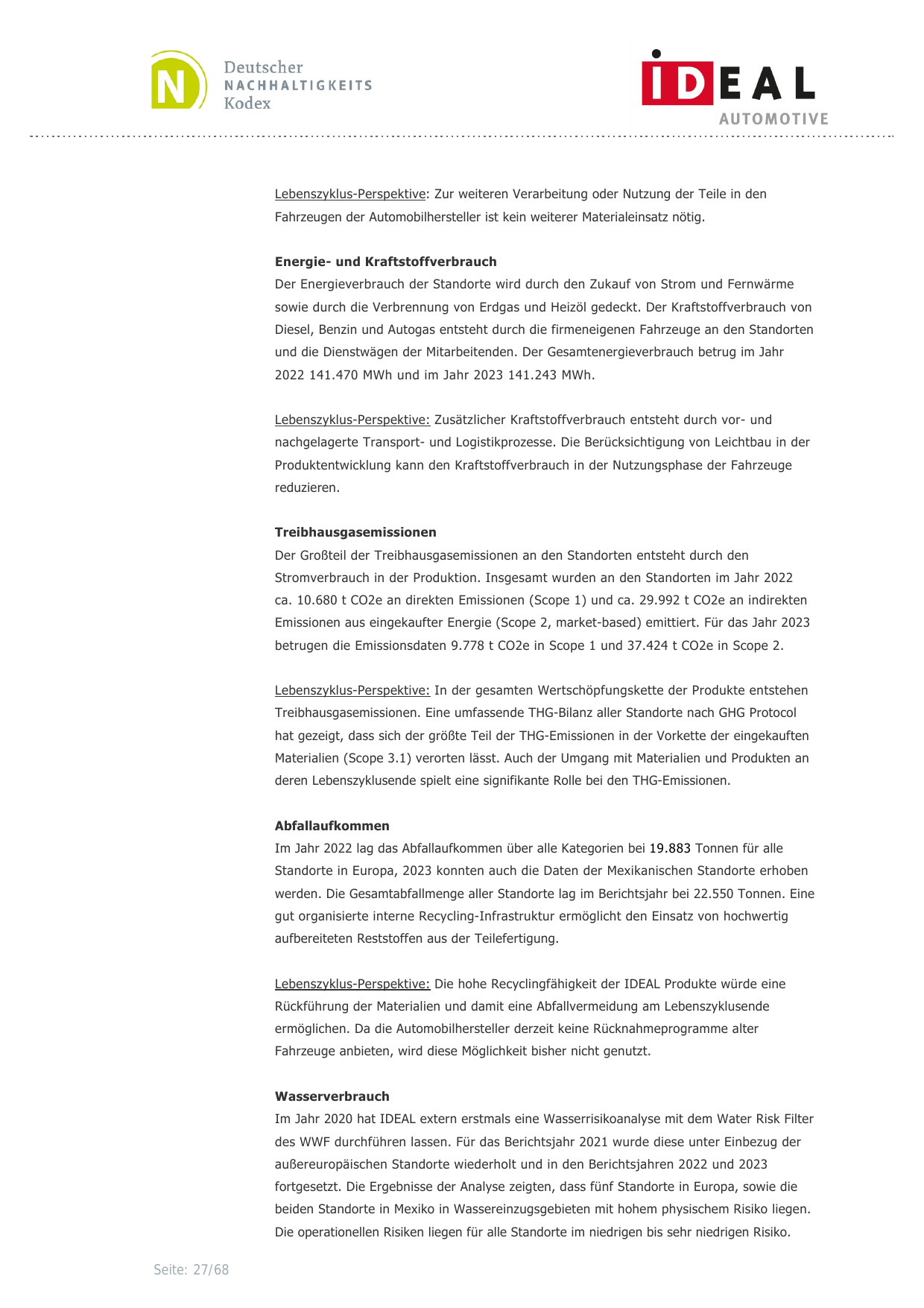 Emissions data extracted from page 27