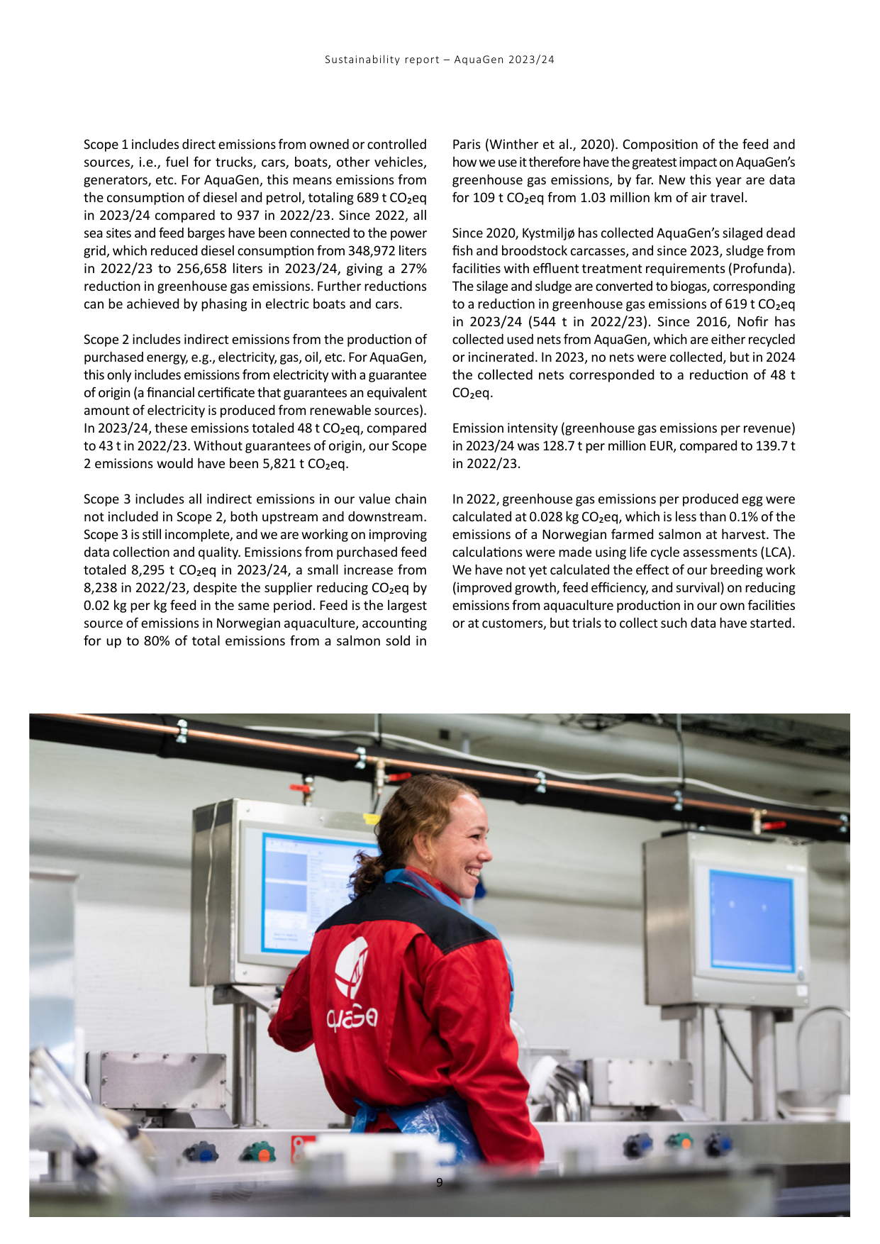 Emissions data extracted from page 9