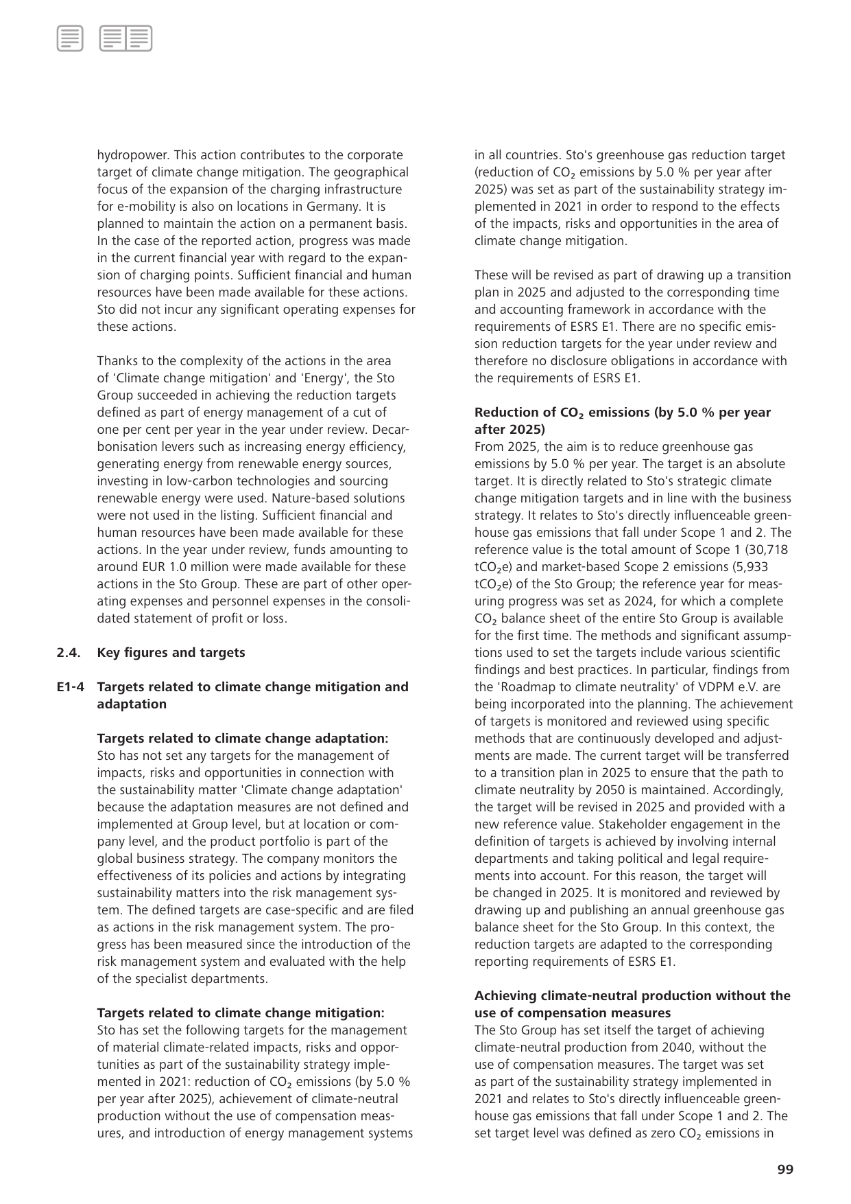 Emissions data extracted from page 99